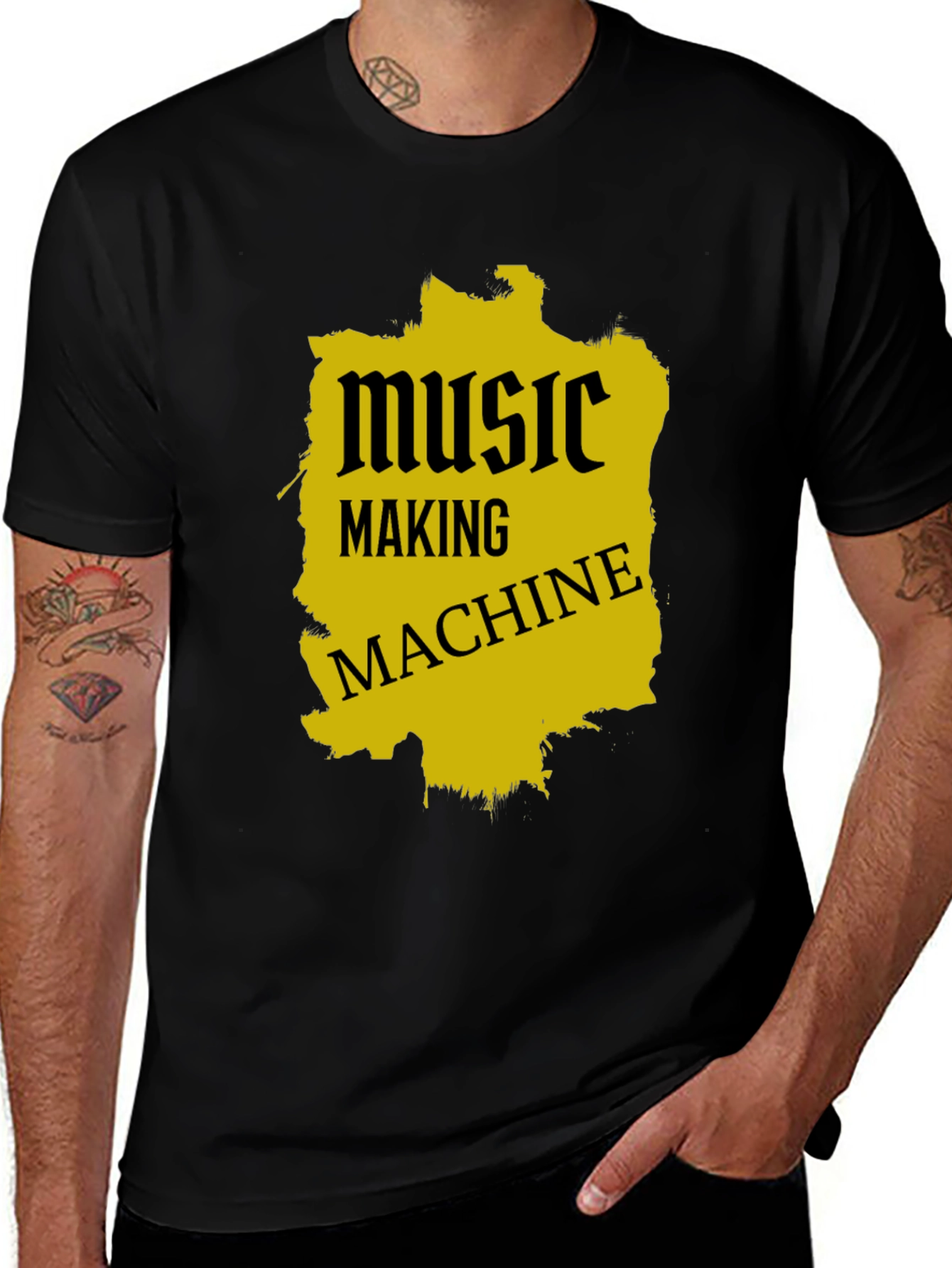 Music Making Machine Black Graphic Tee