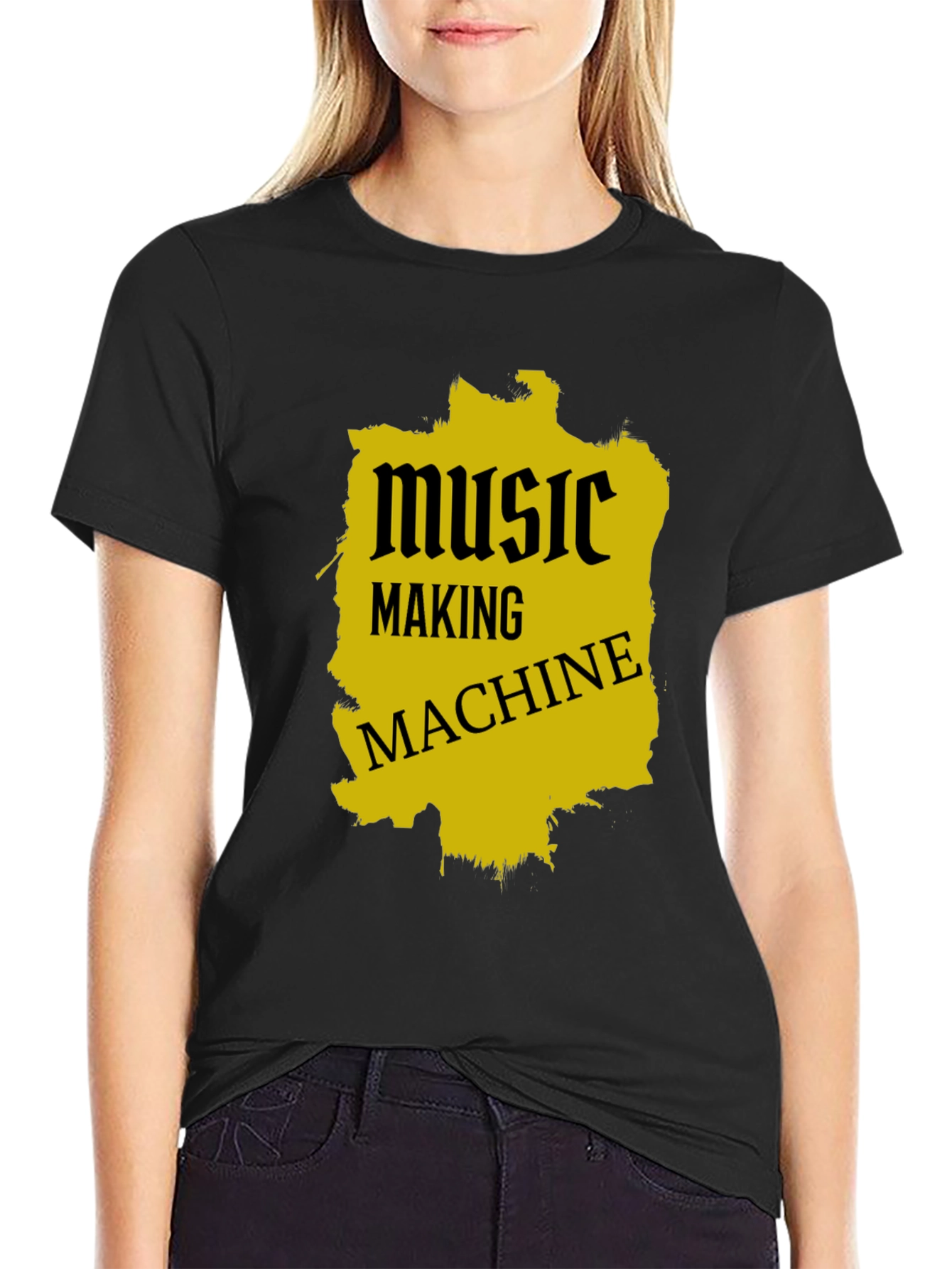 Music Making Machine Black Graphic Tee