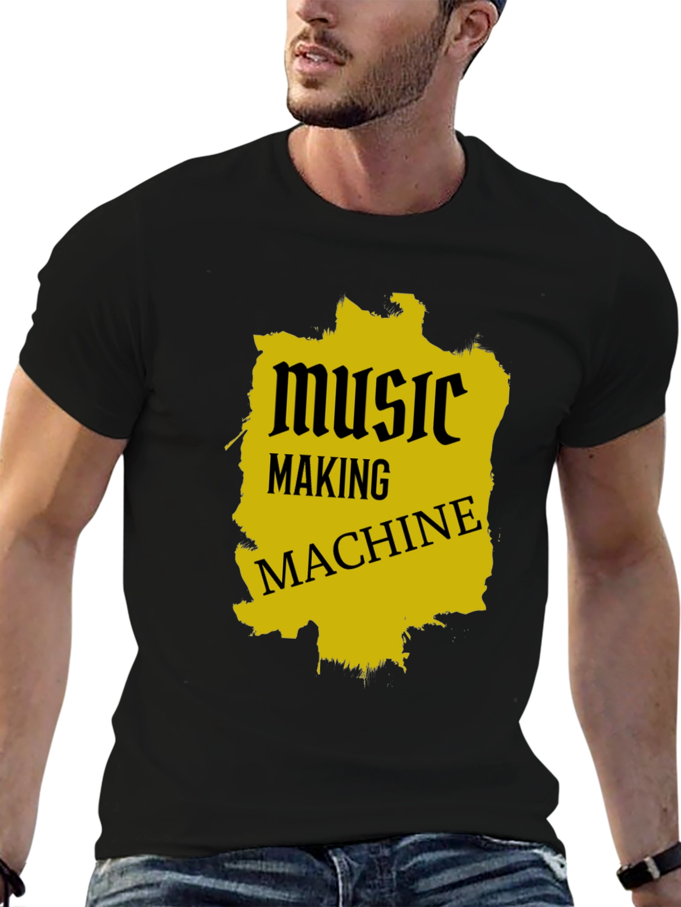 Music Making Machine Black Graphic Tee