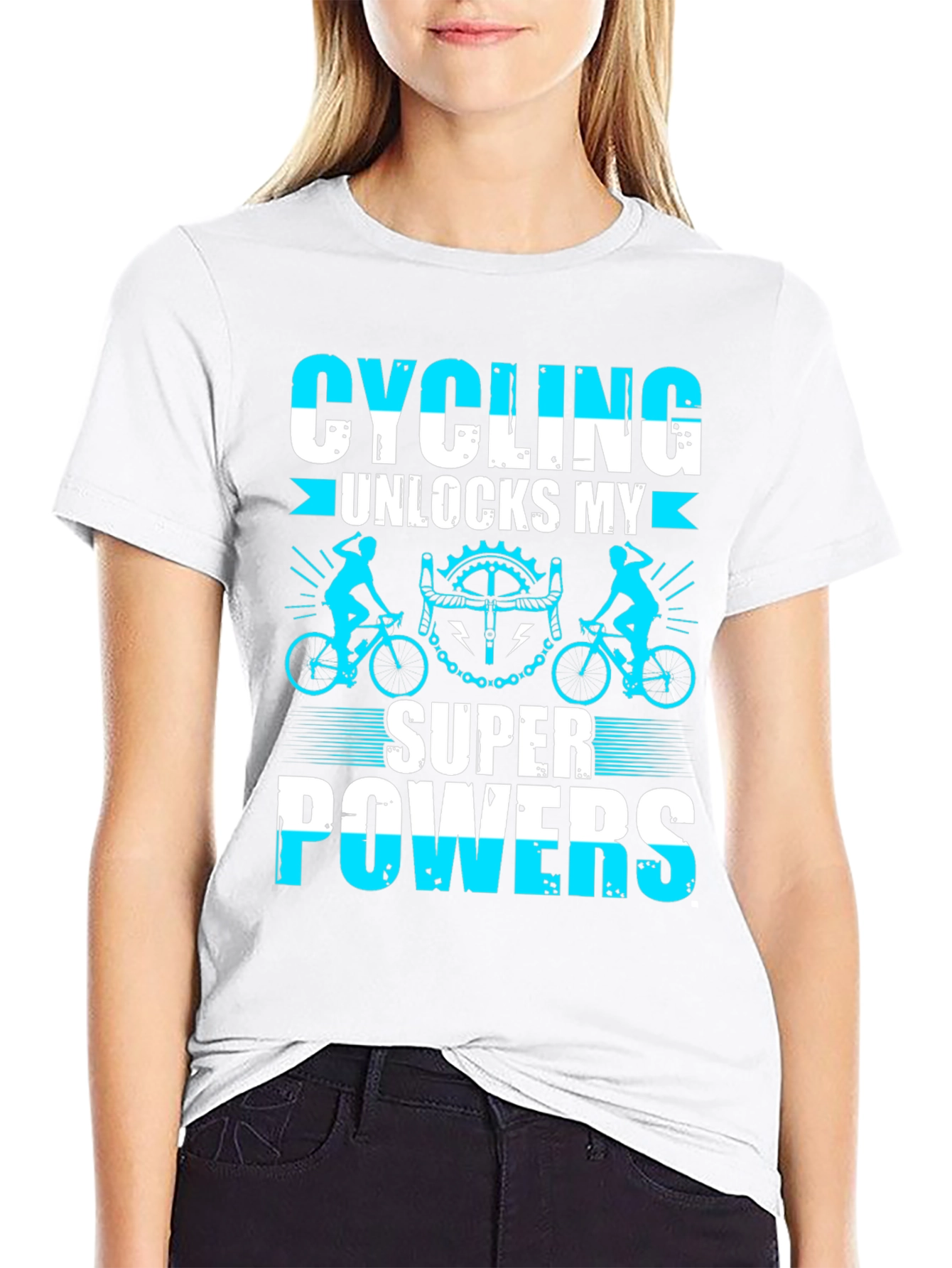 Cycling Superpowers T-Shirt: Black Cotton Tee