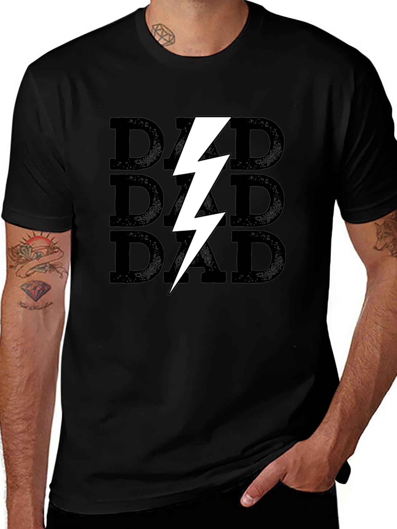 Dad Lightning Bolt Graphic T-Shirt