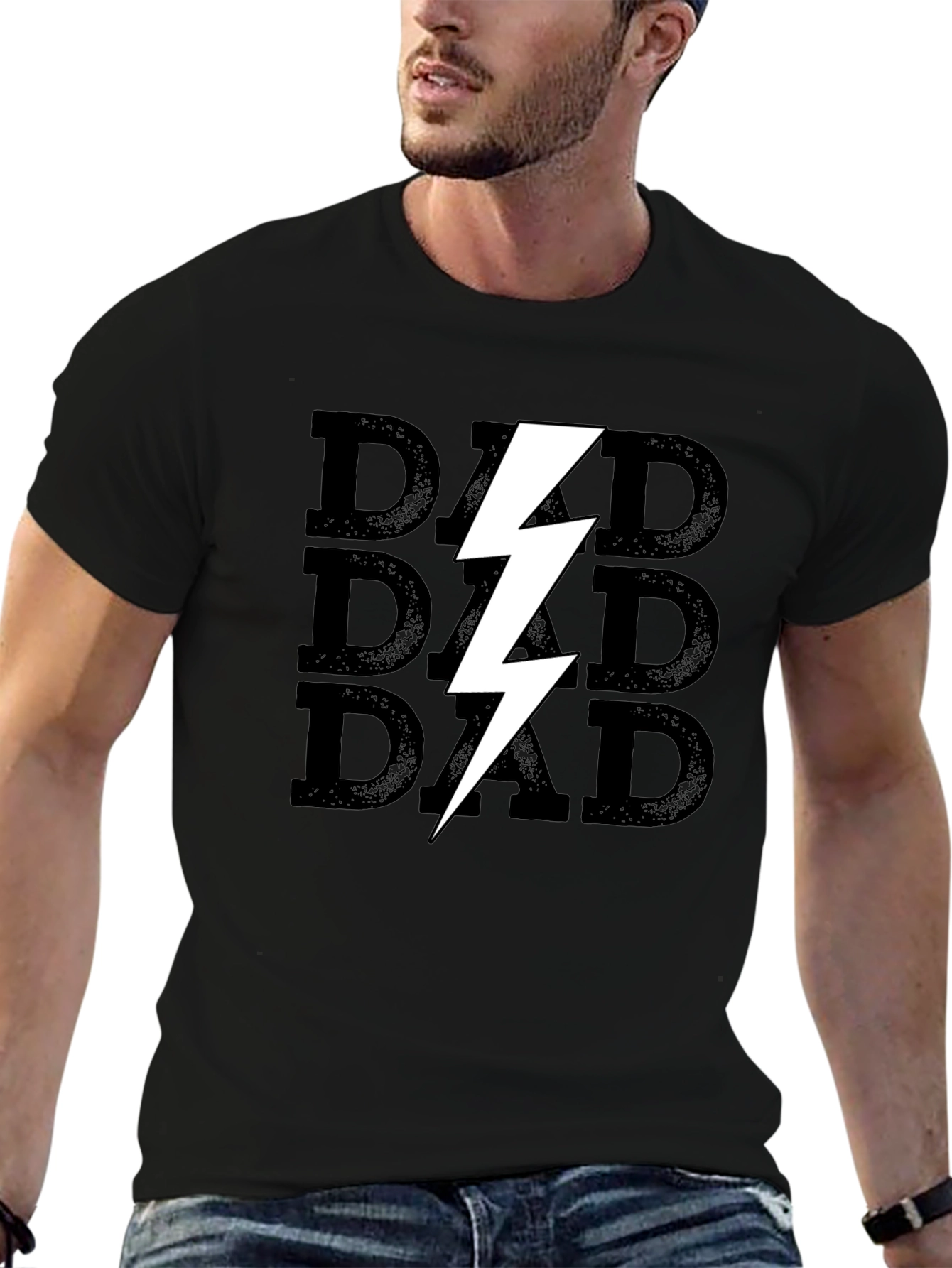 Dad Lightning Bolt Graphic T-Shirt