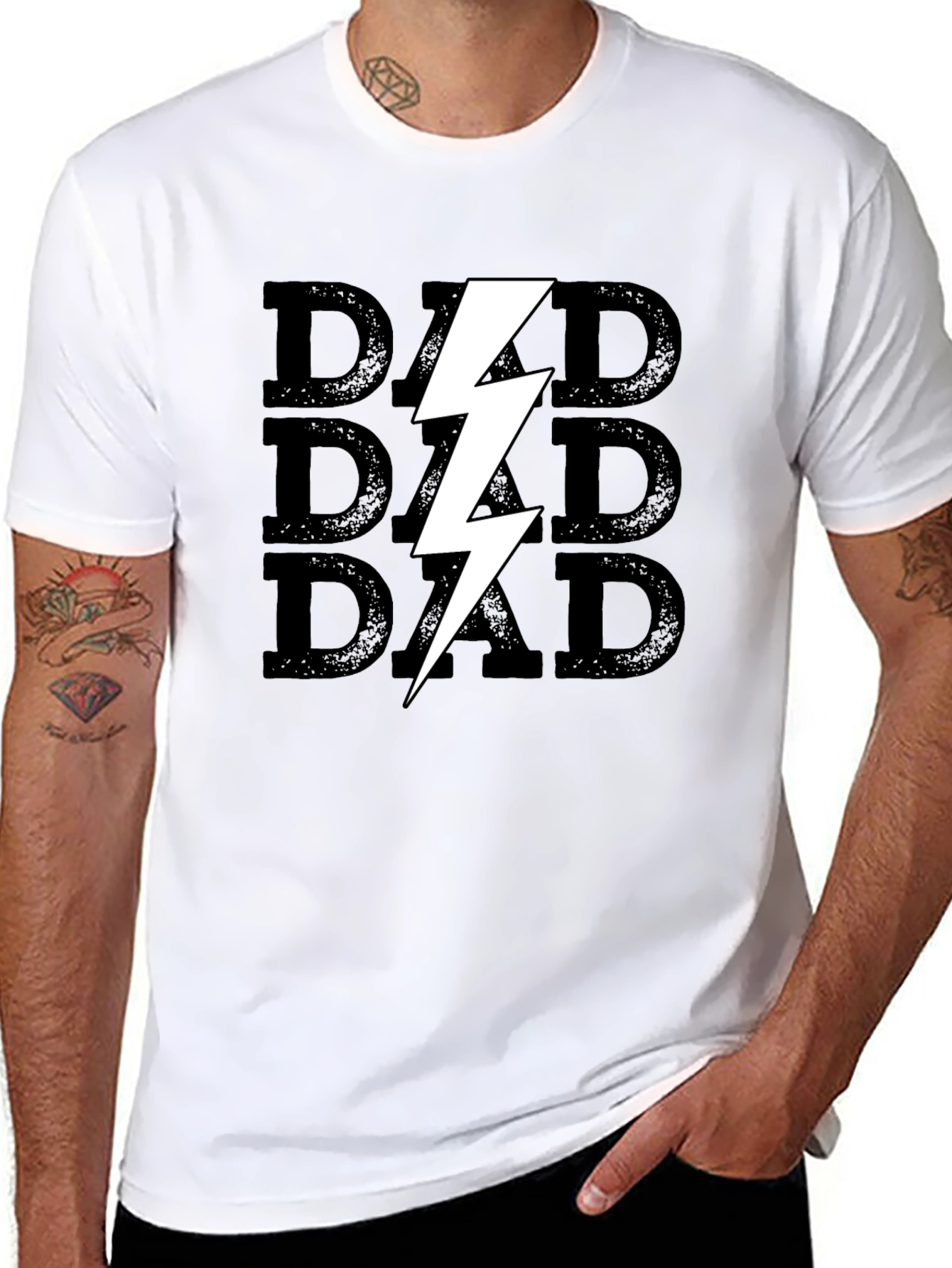 Dad Lightning Bolt Graphic T-Shirt