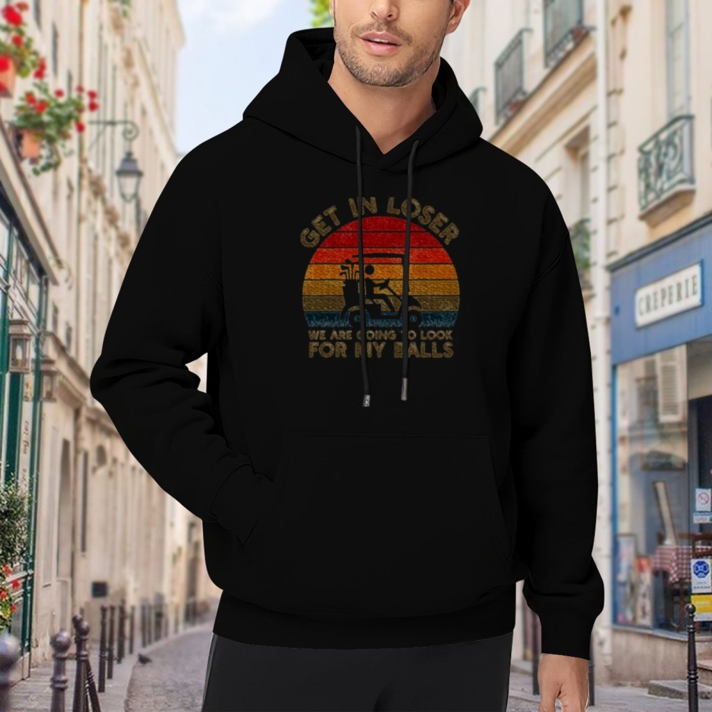 New Stylish Unisex Black Hoodie - Vintage Good Vibes Only Graphic Print - Soft Pullover - American Direct Shipping