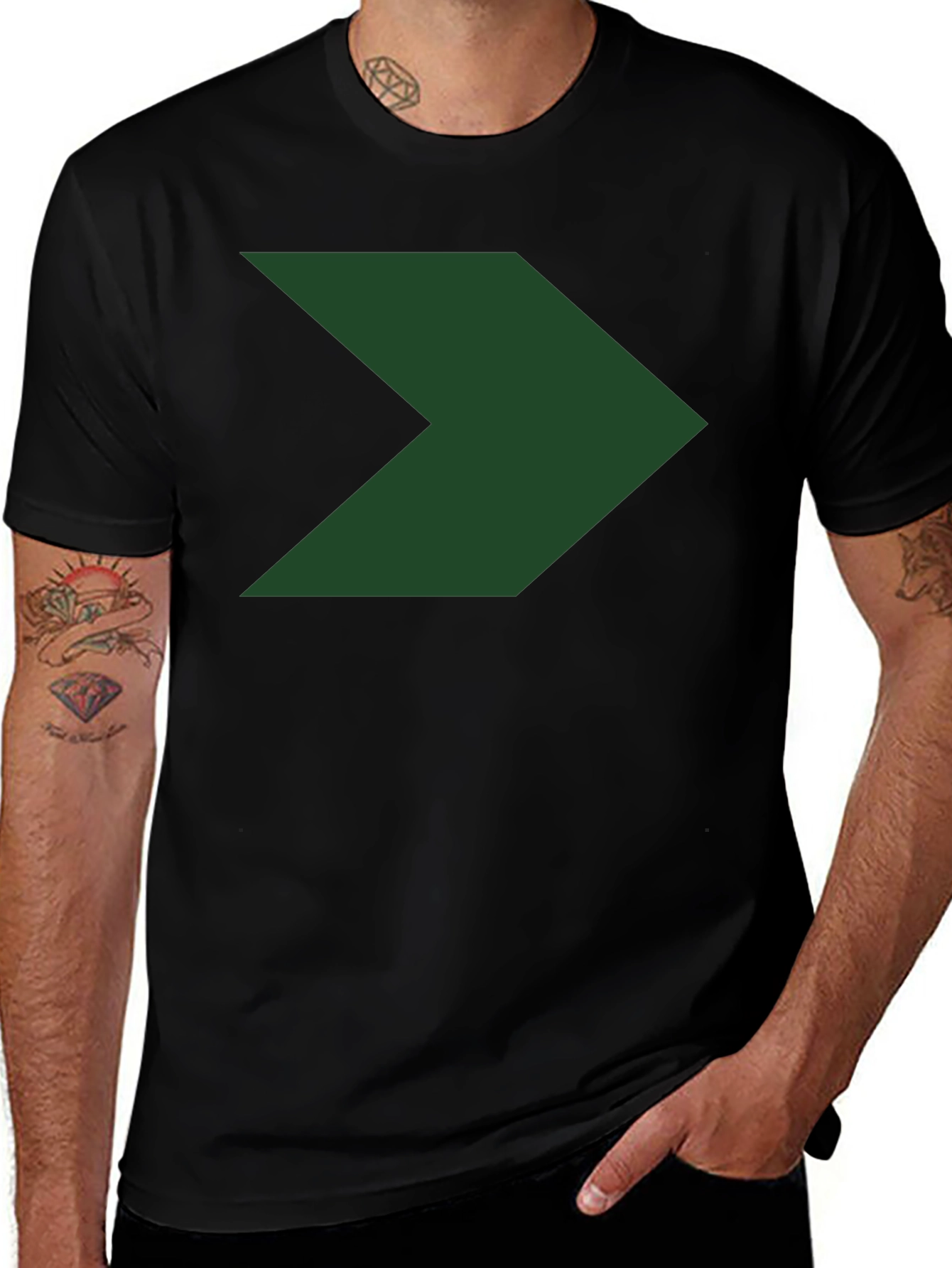 Right Arrow Graphic Tee - Casual Cotton T-Shirt
