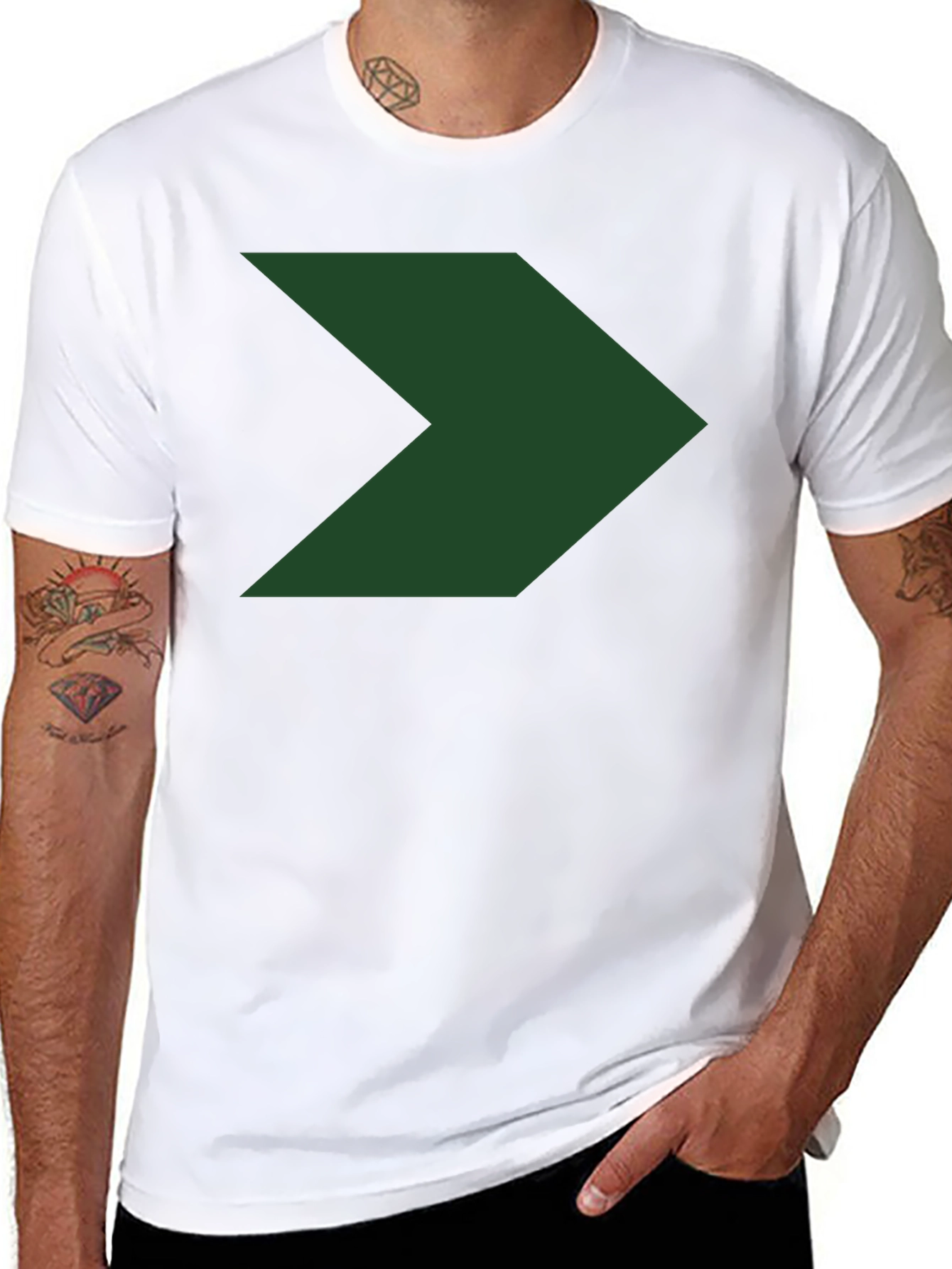Right Arrow Graphic Tee - Casual Cotton T-Shirt