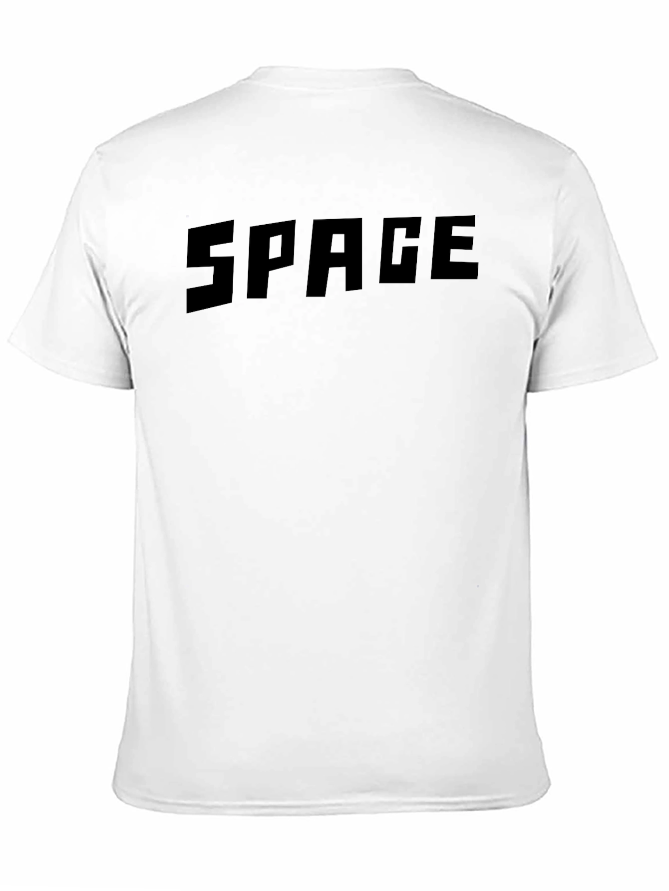 Mens Black SPACE Graphic Crewneck T-Shirt