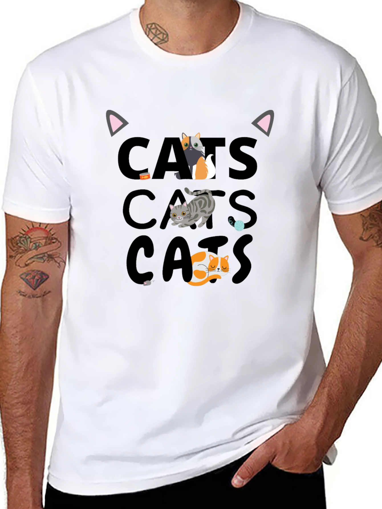 Cats Graphic T-Shirt - Fun Cat Lover Tee