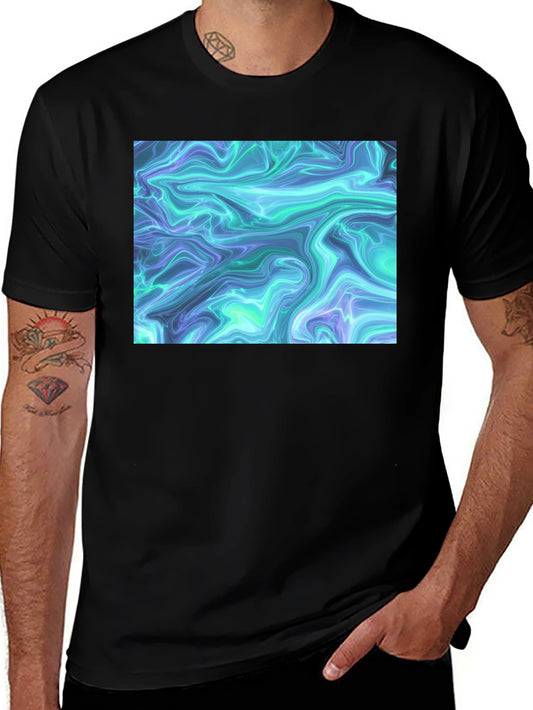Abstract Swirl Graphic Tee - Cool Casual Style