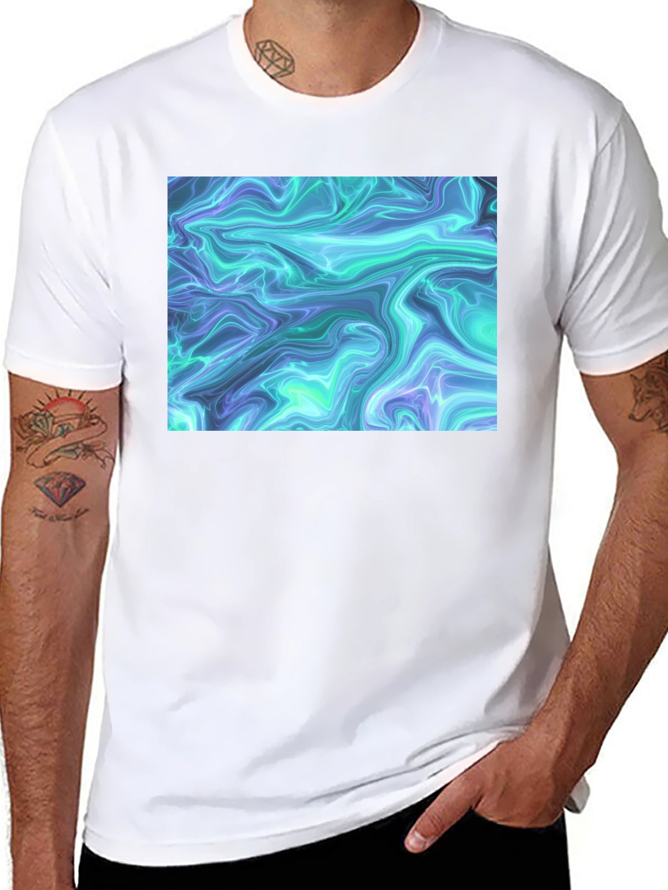 Abstract Swirl Graphic Tee - Cool Casual Style