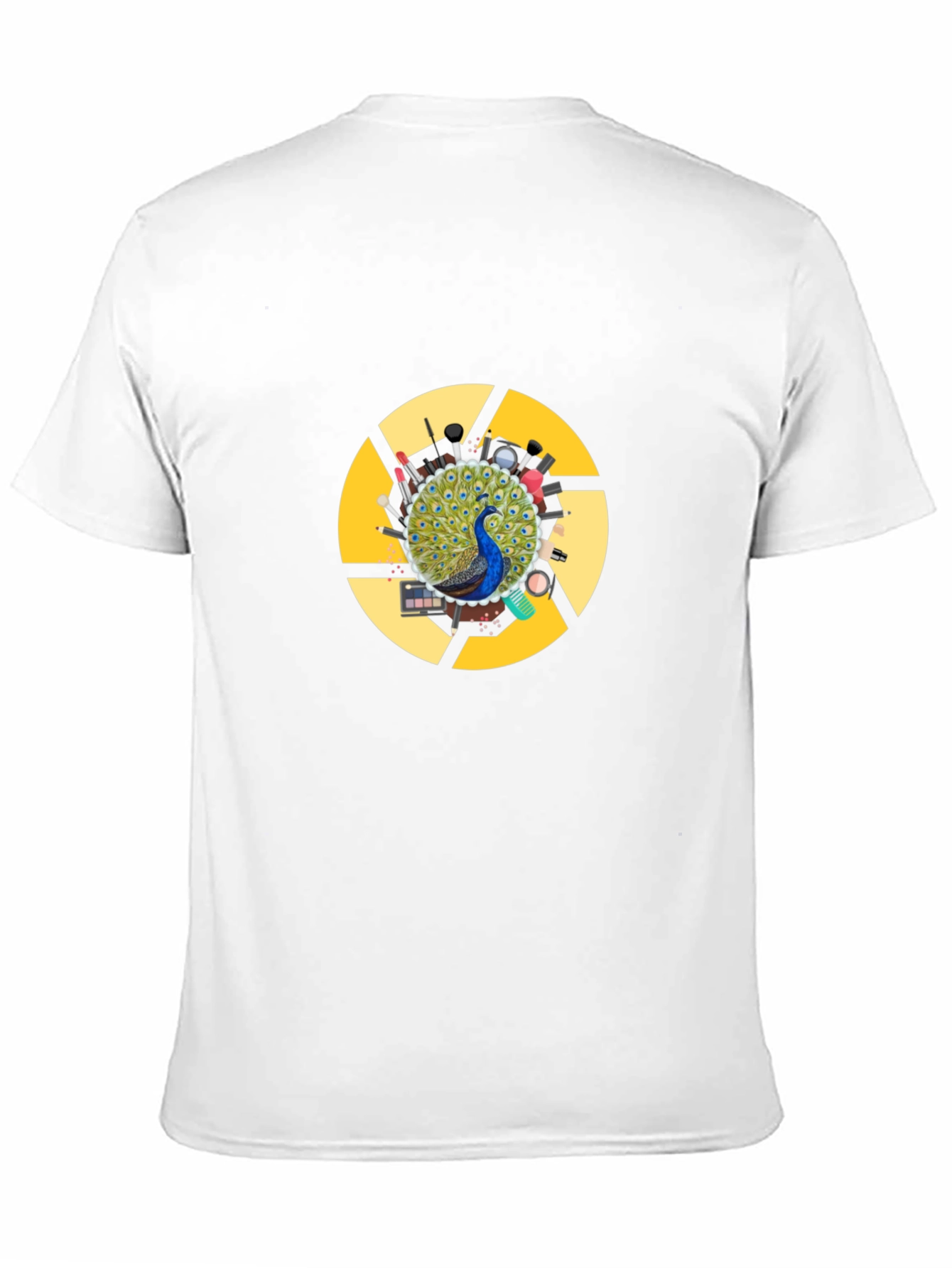 Peacock Makeup Artist T-Shirt - Black Cotton Blend
