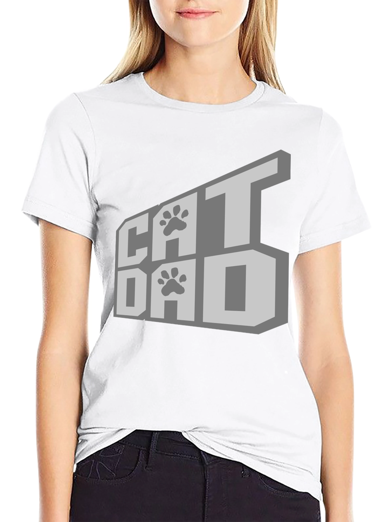 Cat Dad T-Shirt - Black