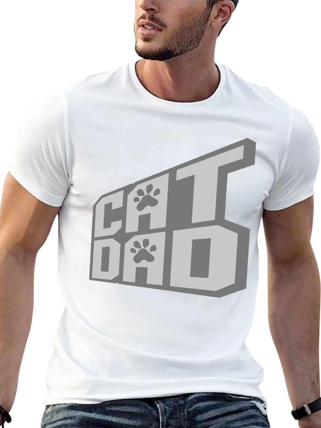 Cat Dad T-Shirt - Black