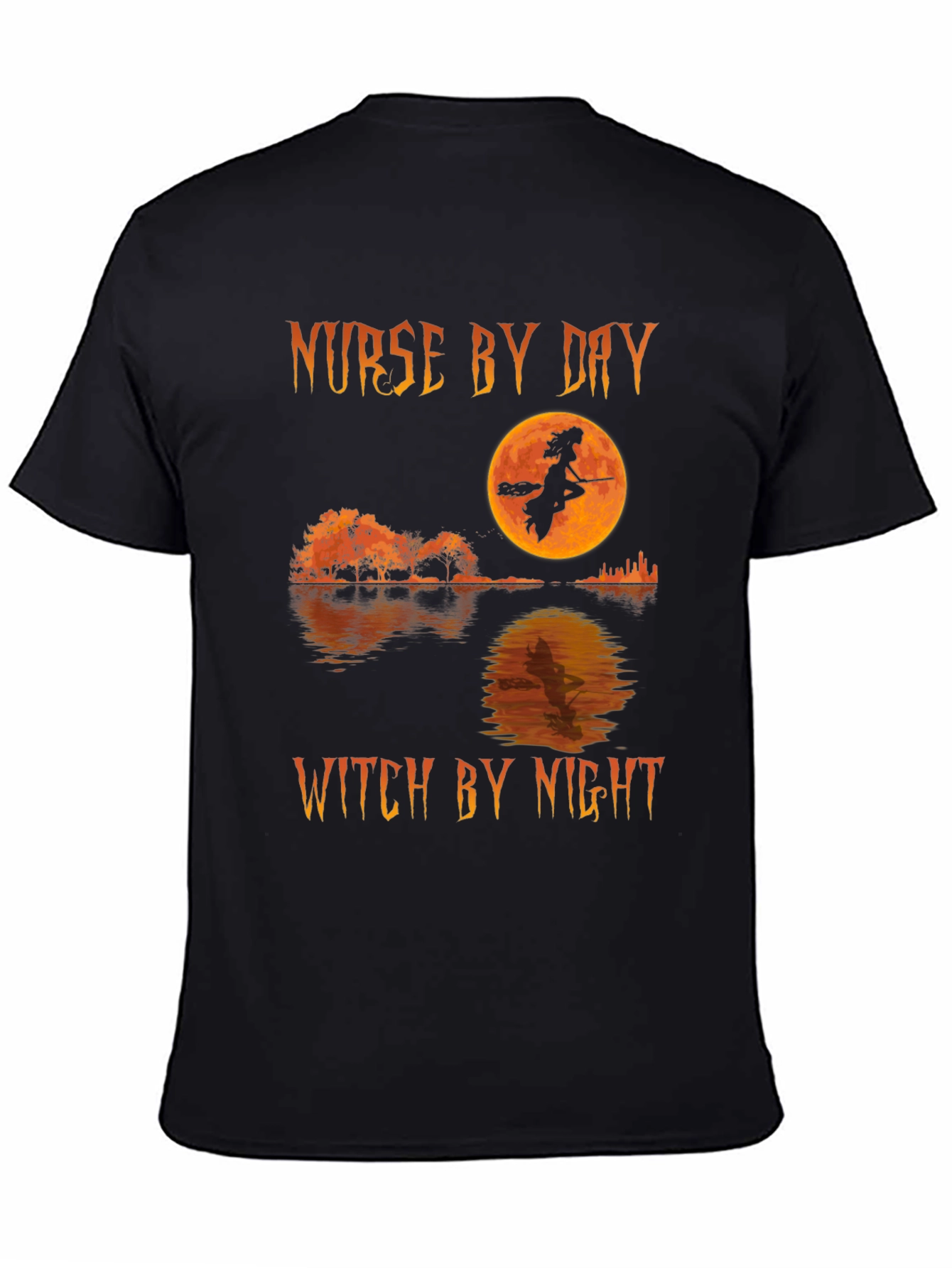Nurse by Day Witch by Night Halloween T-Shirt