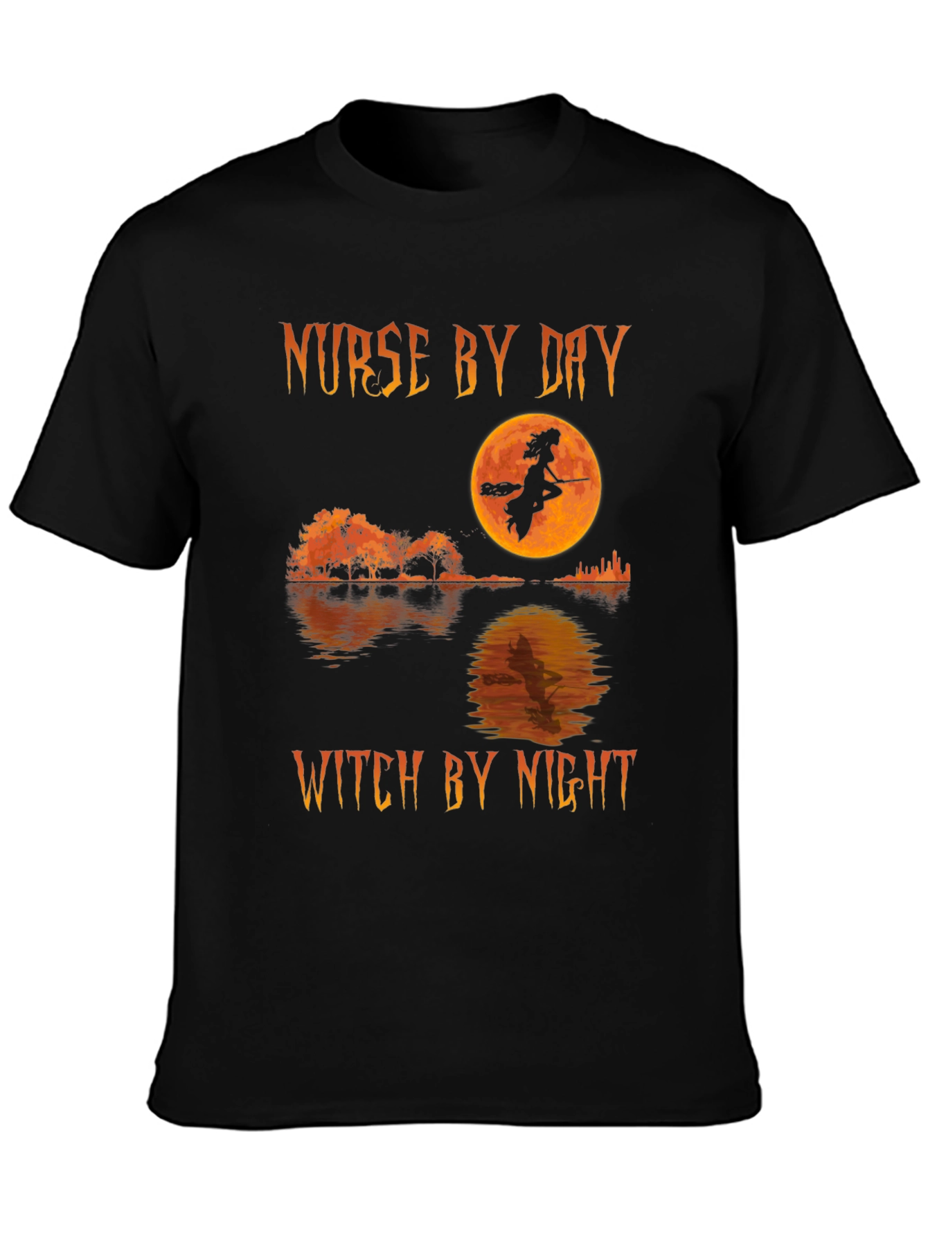 Nurse by Day Witch by Night Halloween T-Shirt