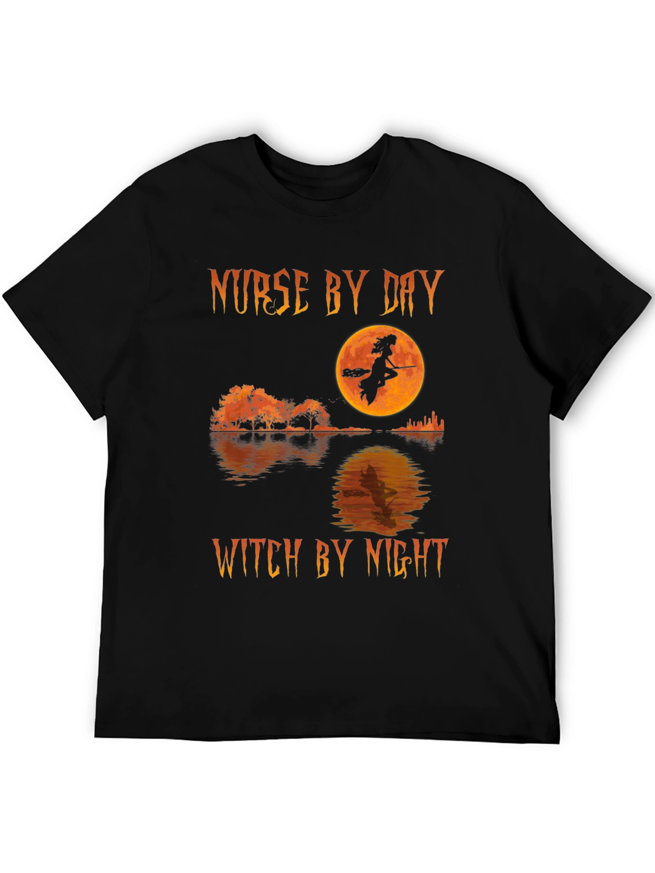 Nurse by Day Witch by Night Halloween T-Shirt
