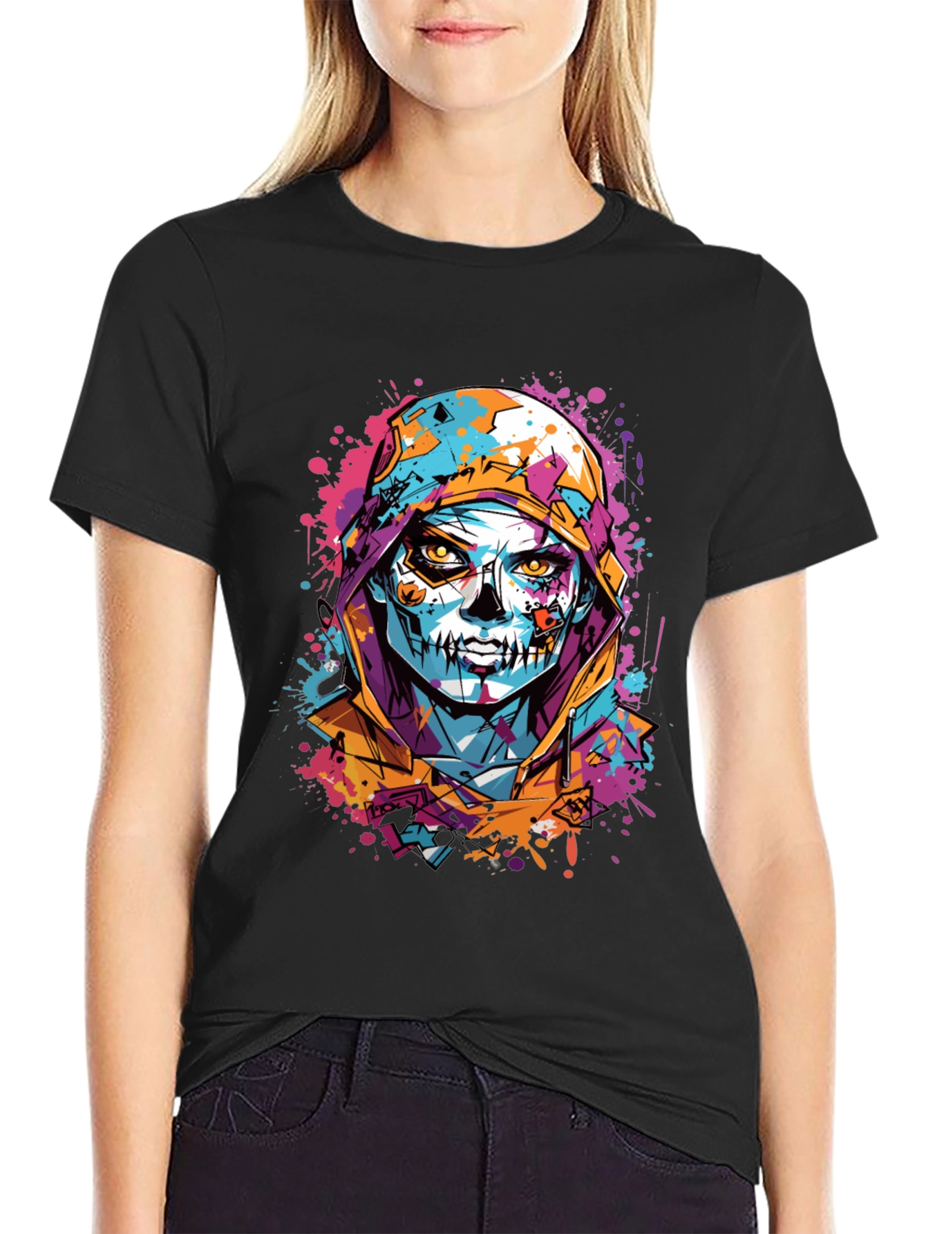 Skull Art Print T-Shirt - Unique Graphic Tee