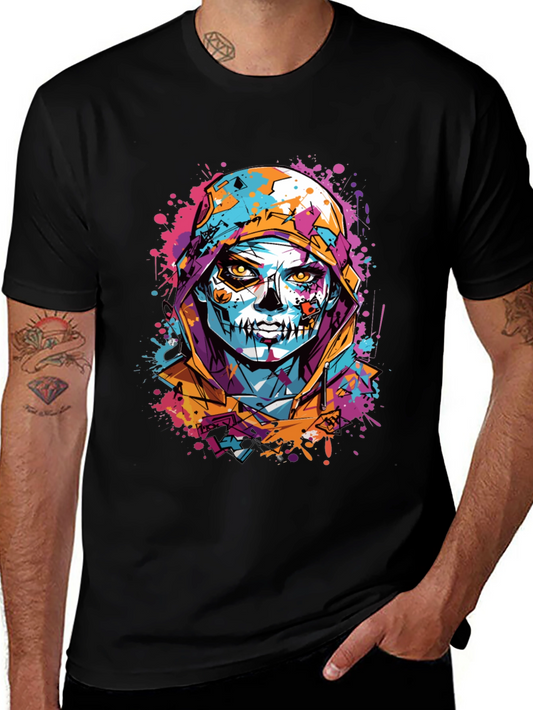 Skull Art Print T-Shirt - Unique Graphic Tee