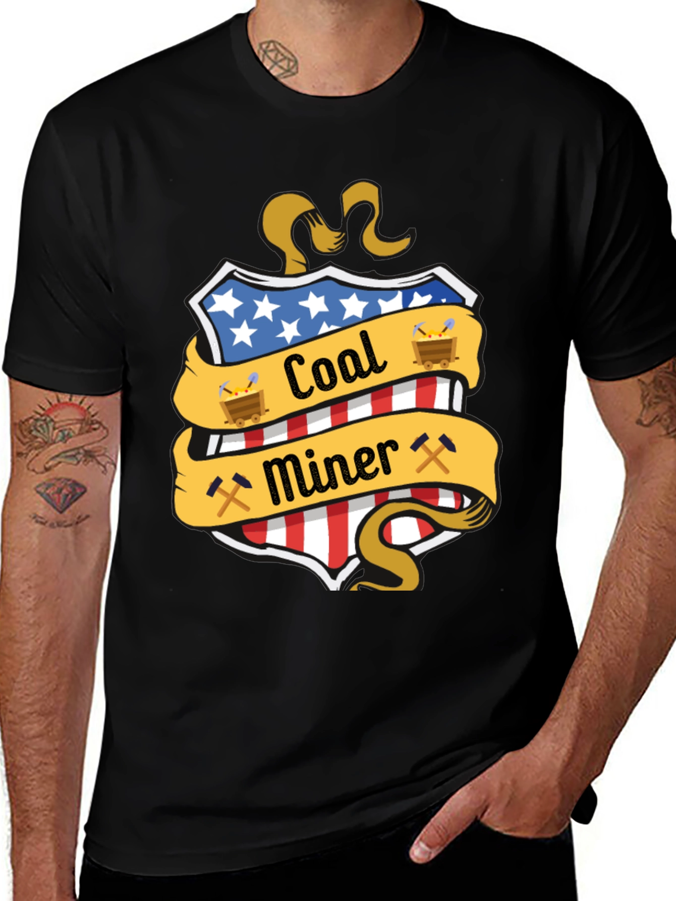 Coal Miner USA Patriotic T-Shirt