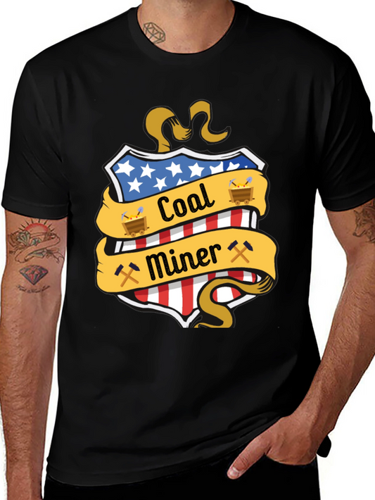 Coal Miner USA Patriotic T-Shirt