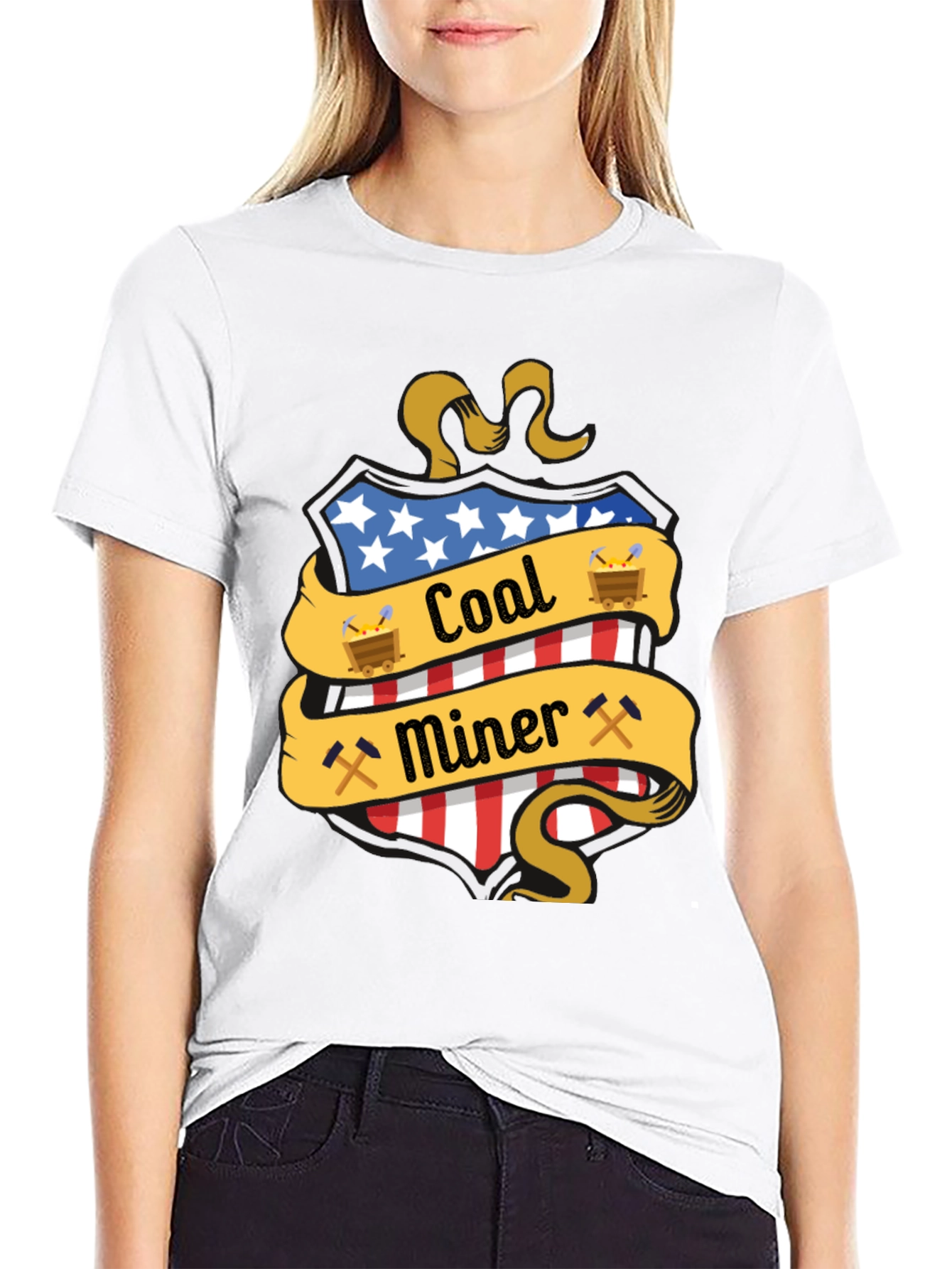 Coal Miner USA Patriotic T-Shirt