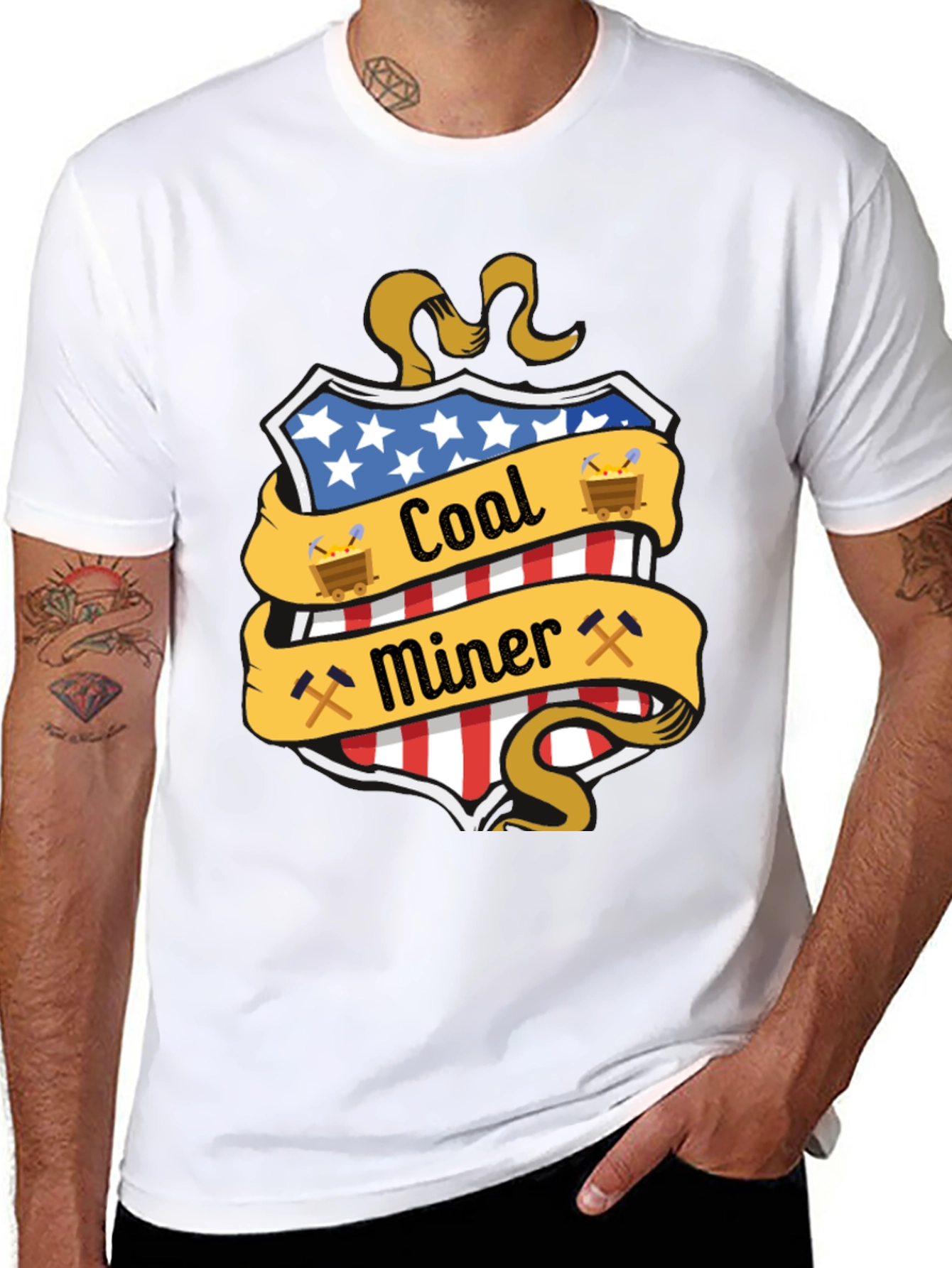Coal Miner USA Patriotic T-Shirt