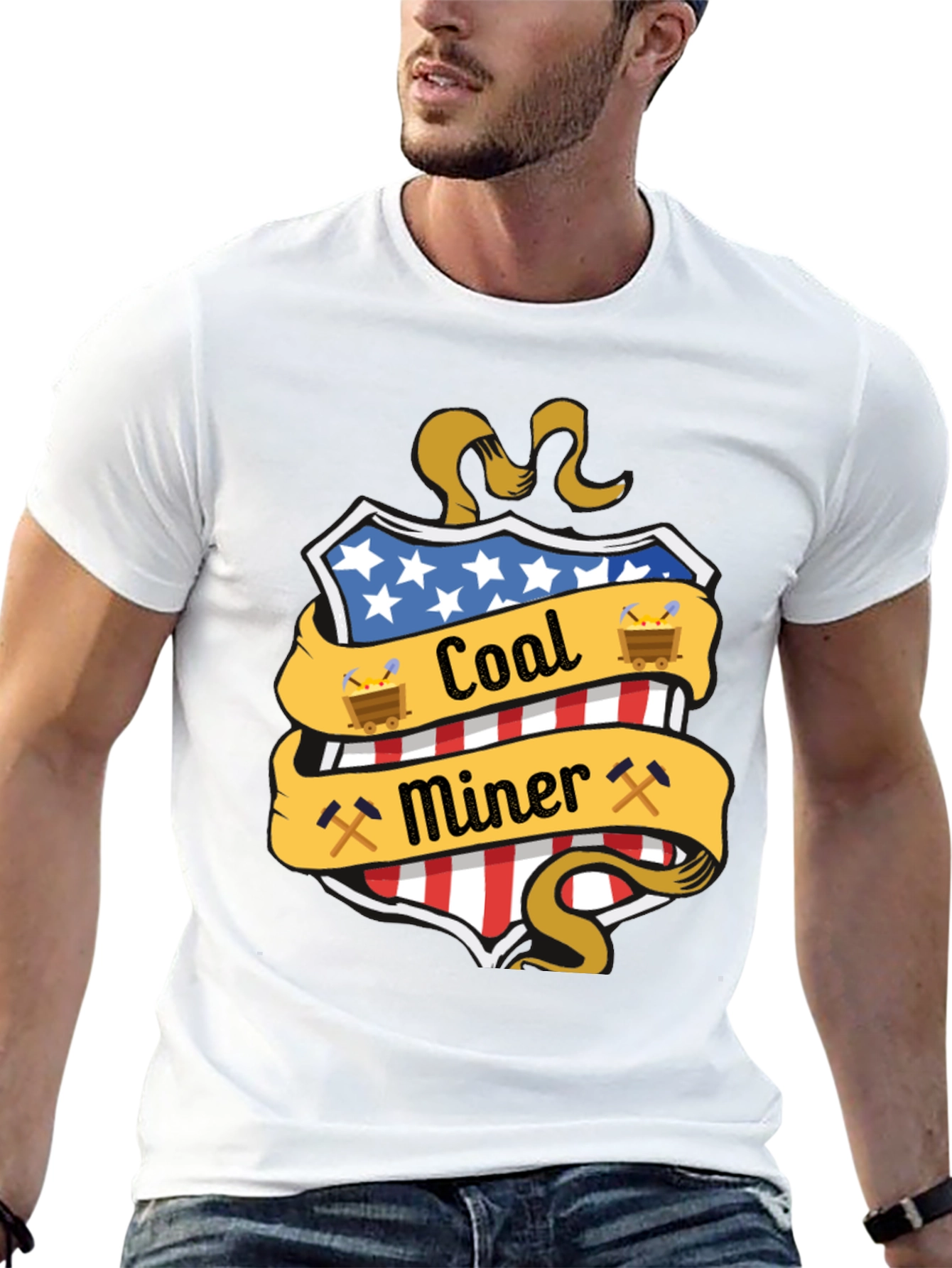 Coal Miner USA Patriotic T-Shirt
