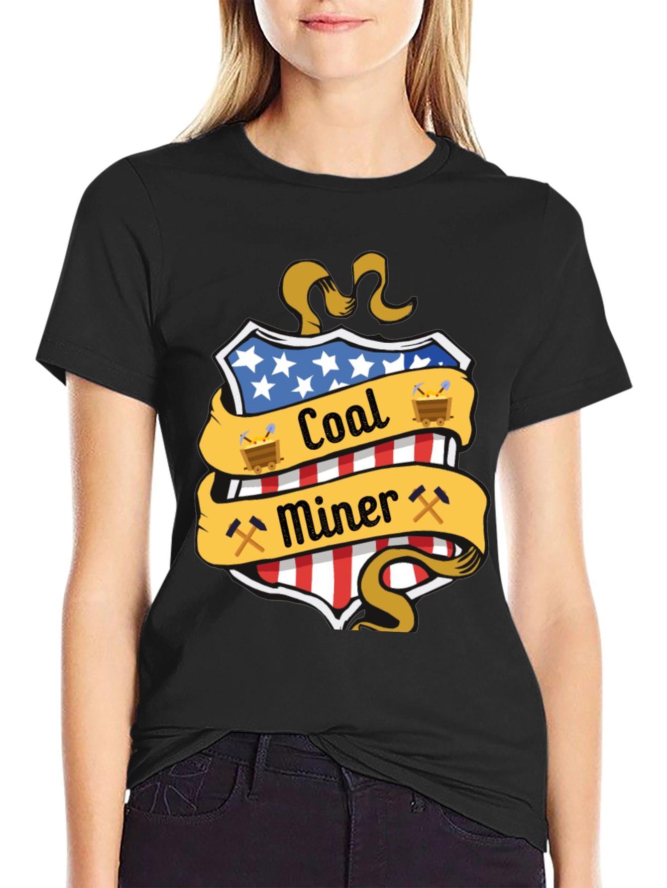 Coal Miner USA Patriotic T-Shirt