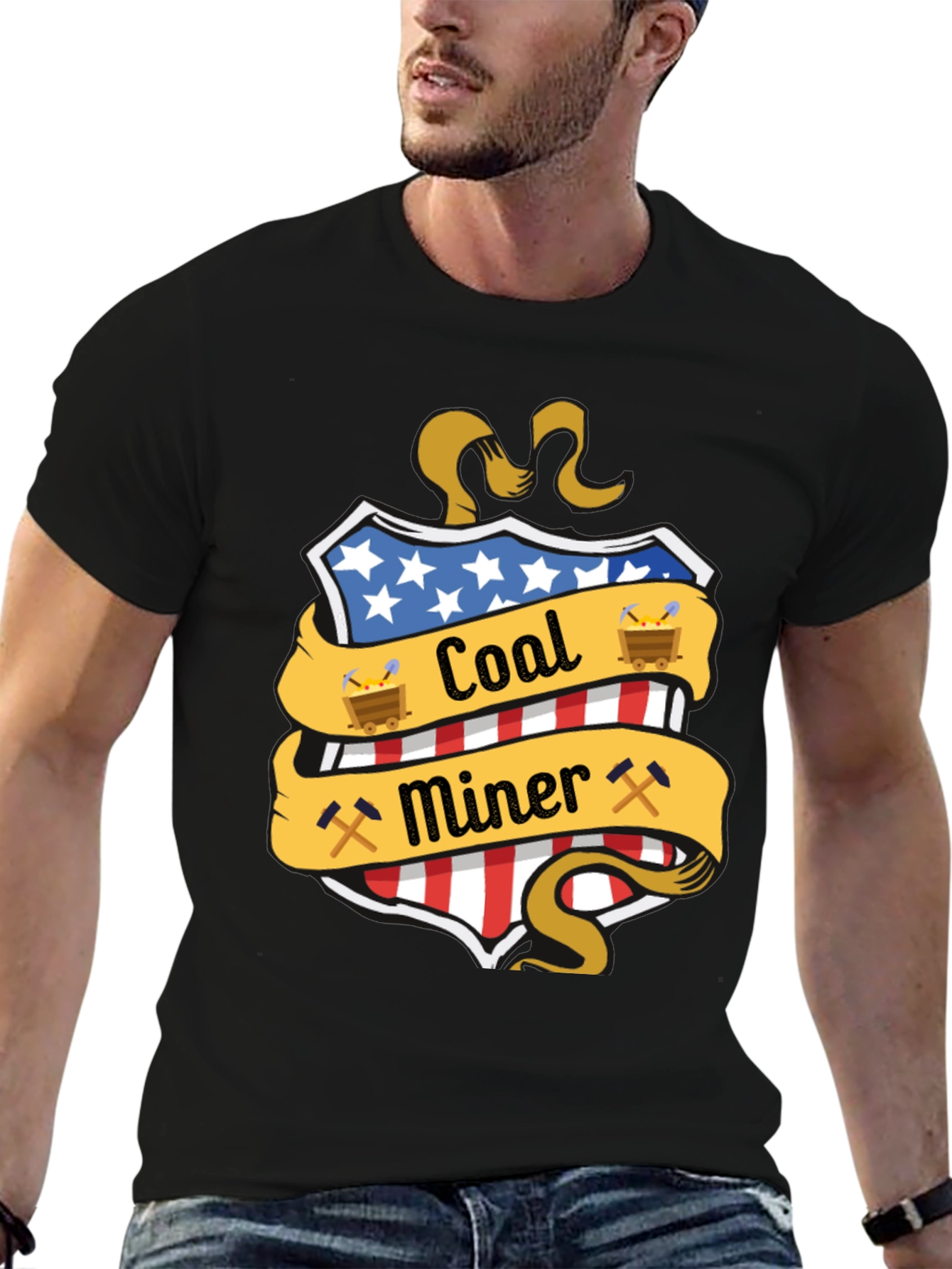 Coal Miner USA Patriotic T-Shirt