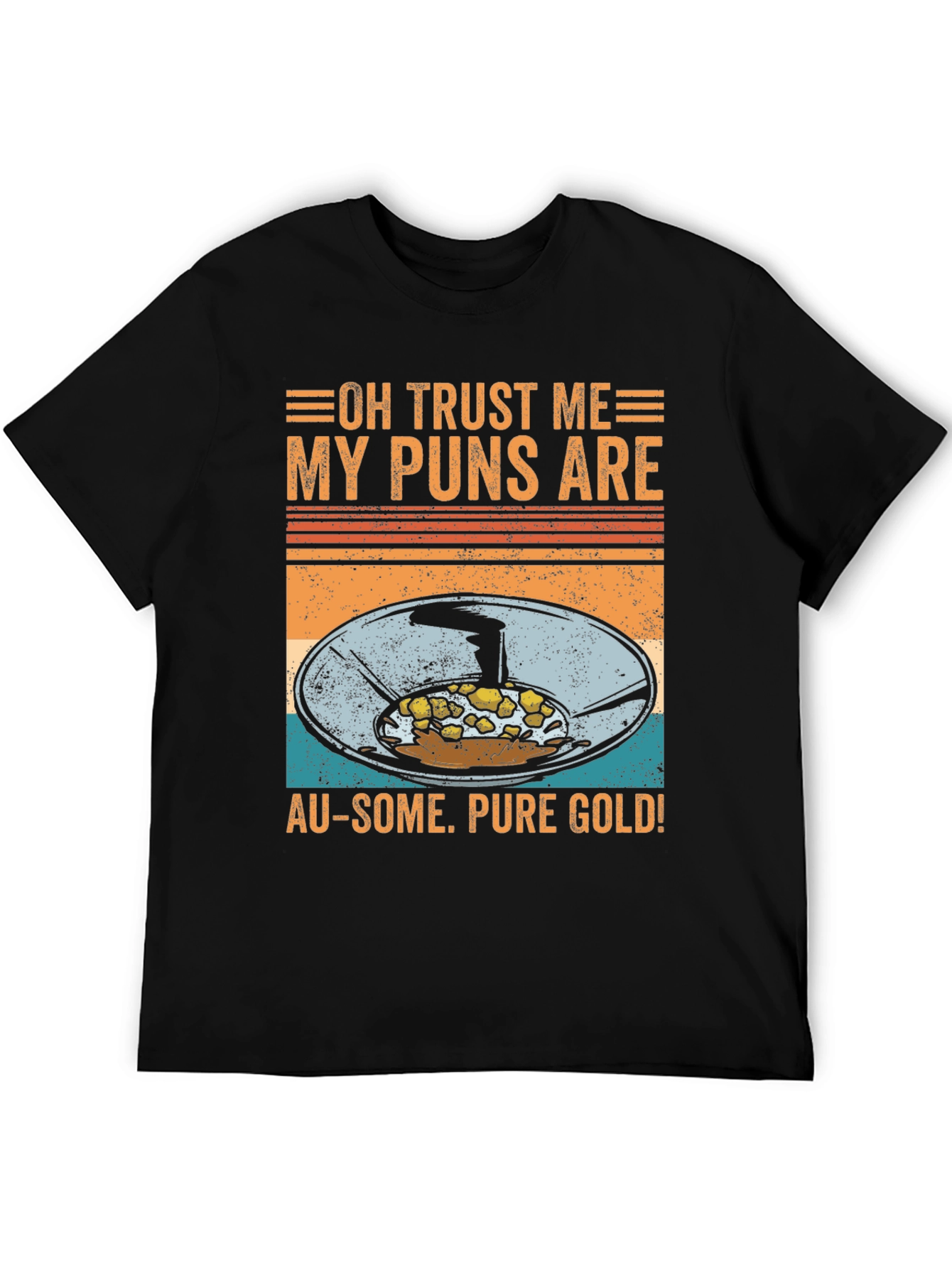 Funny Gold Panning Pun T-Shirt - Au-some Puns