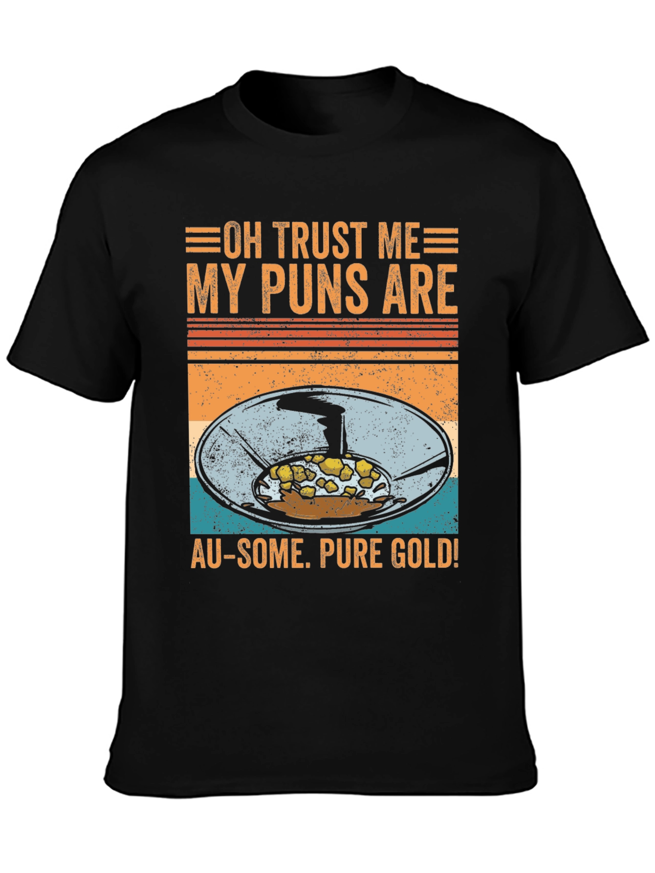 Funny Gold Panning Pun T-Shirt - Au-some Puns