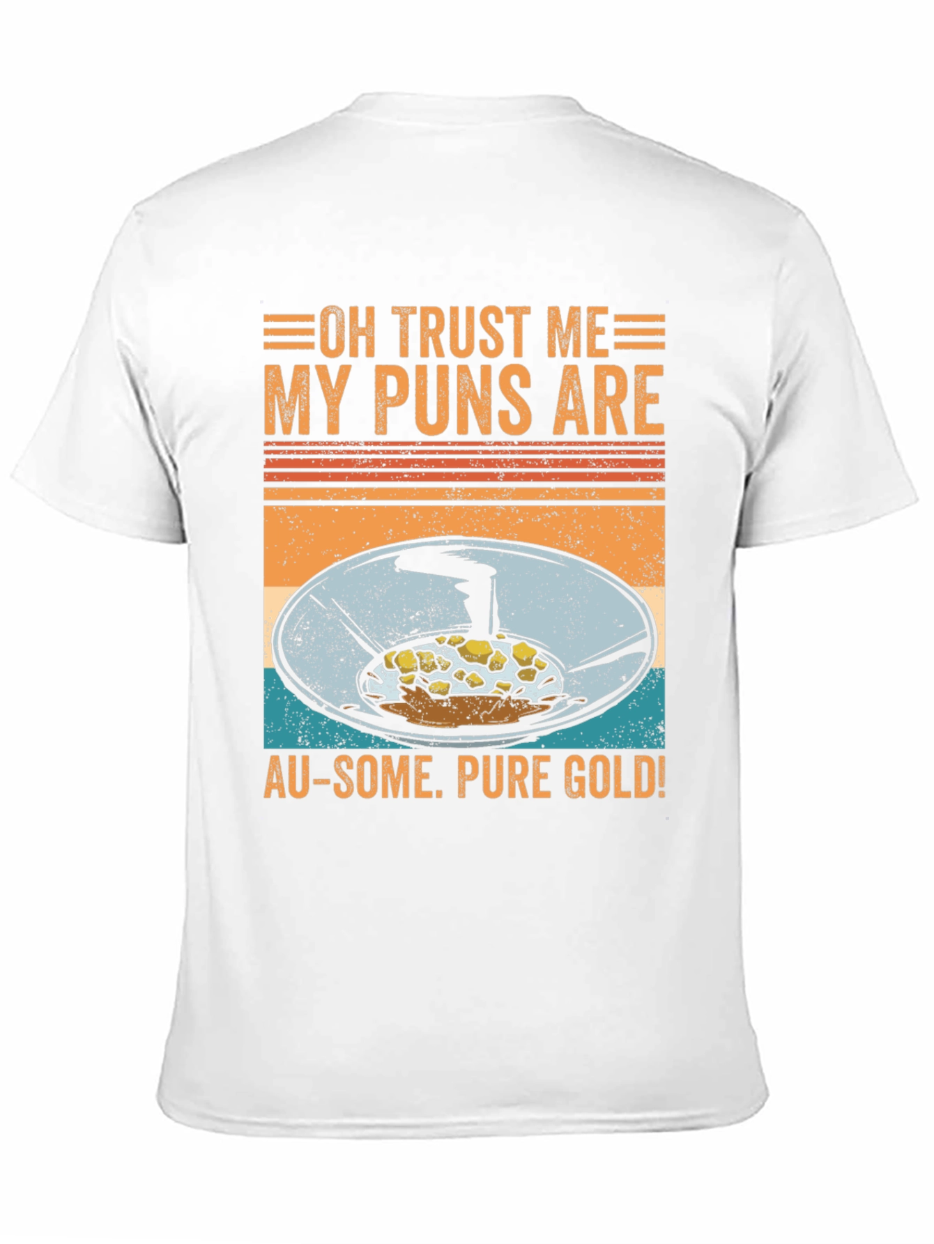 Funny Gold Panning Pun T-Shirt - Au-some Puns