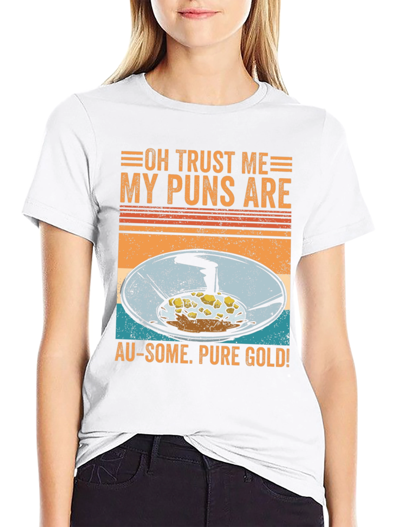 Funny Gold Panning Pun T-Shirt - Au-some Puns