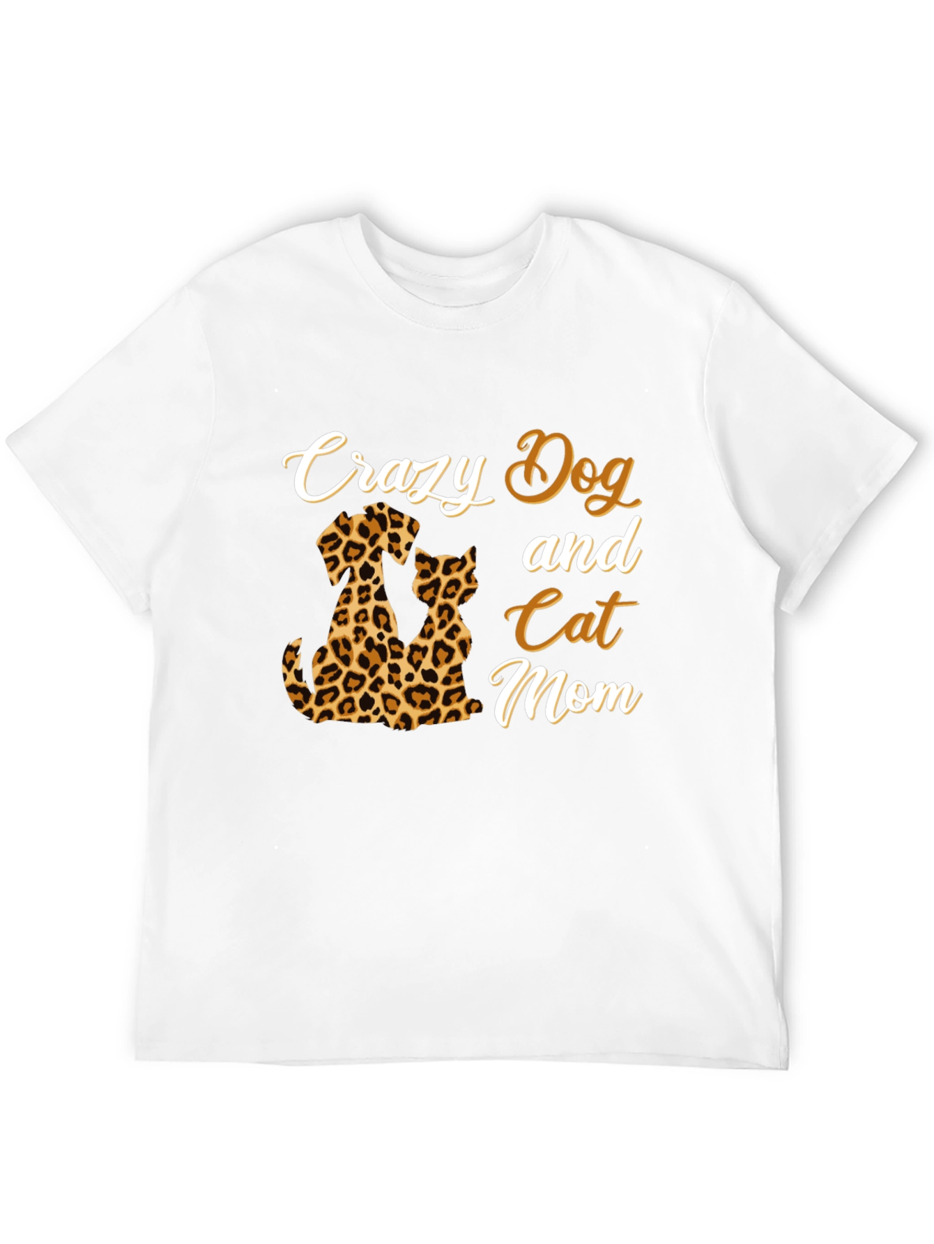 Crazy Dog and Cat Mom Graphic T-Shirt