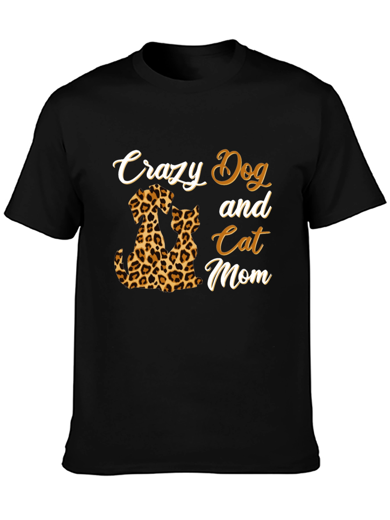 Crazy Dog and Cat Mom Graphic T-Shirt
