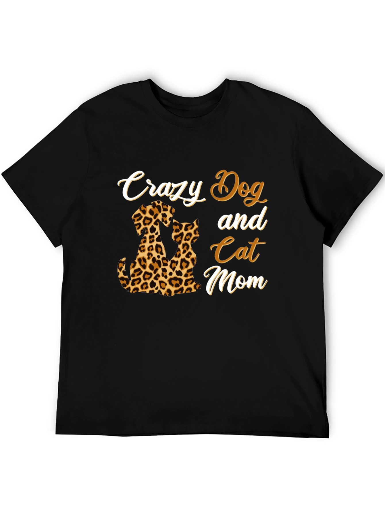 Crazy Dog and Cat Mom Graphic T-Shirt