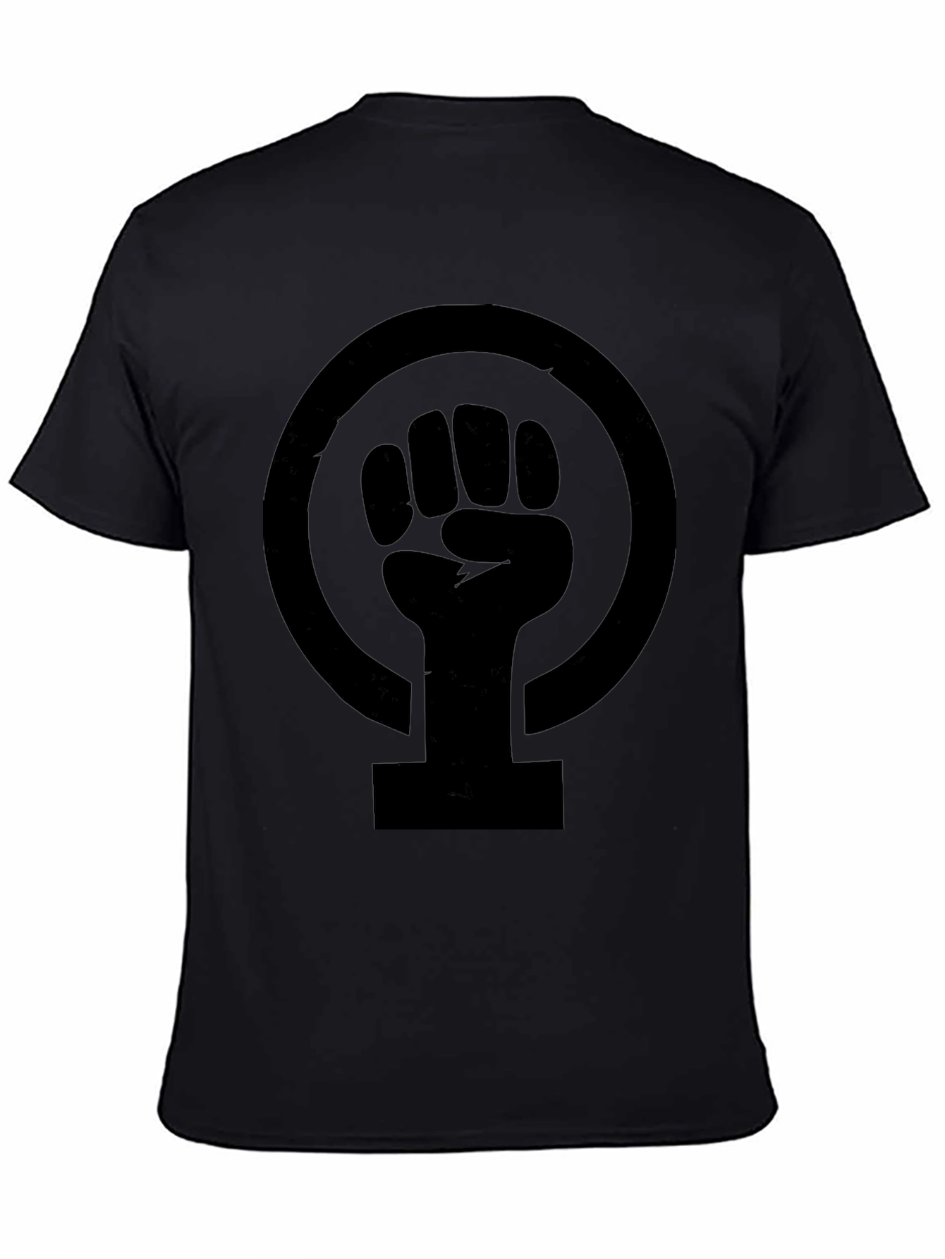 Feminist Fist Symbol T-Shirt - Black