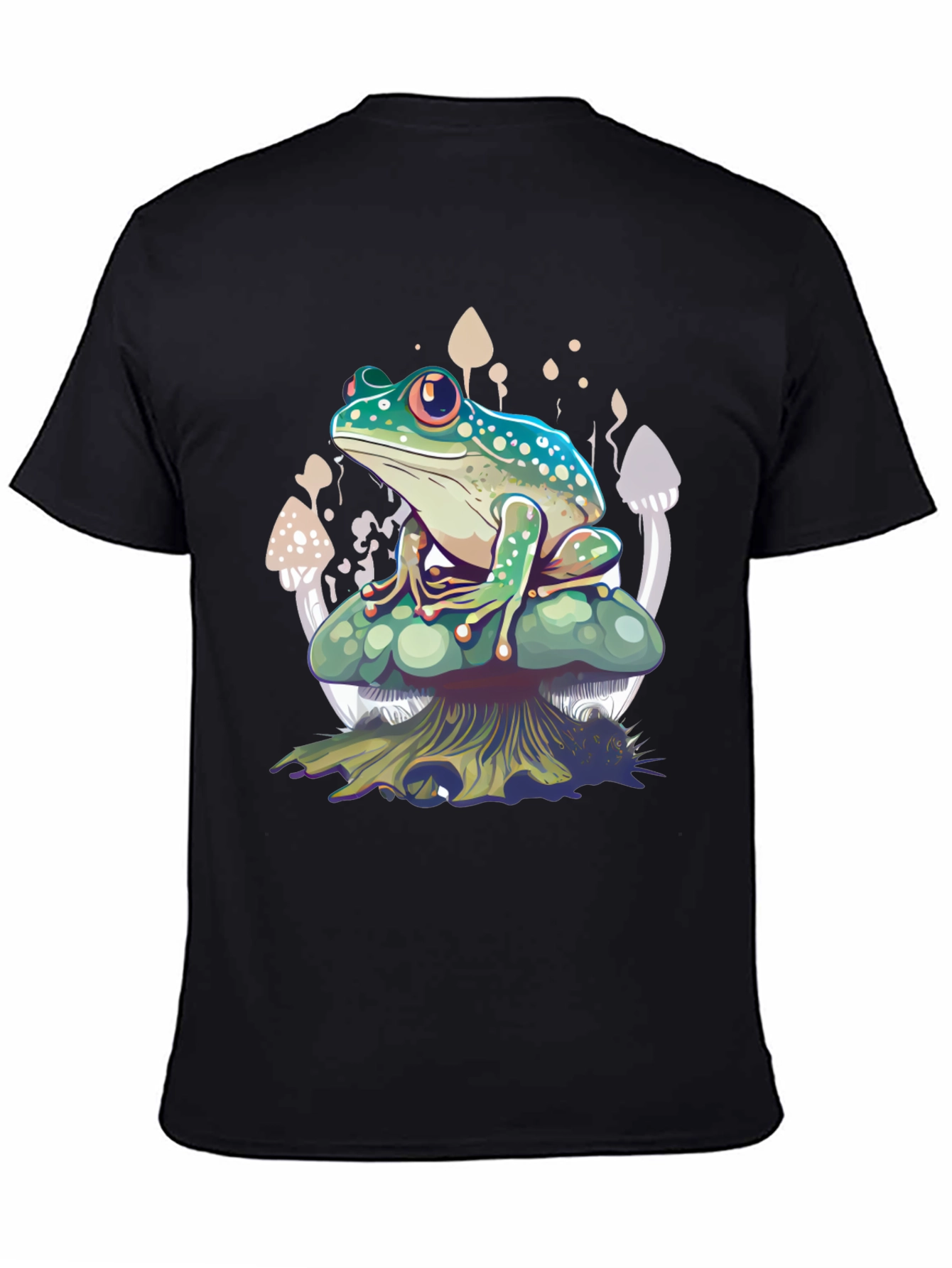 Frog on Mushroom T-Shirt - Unique Graphic Tee