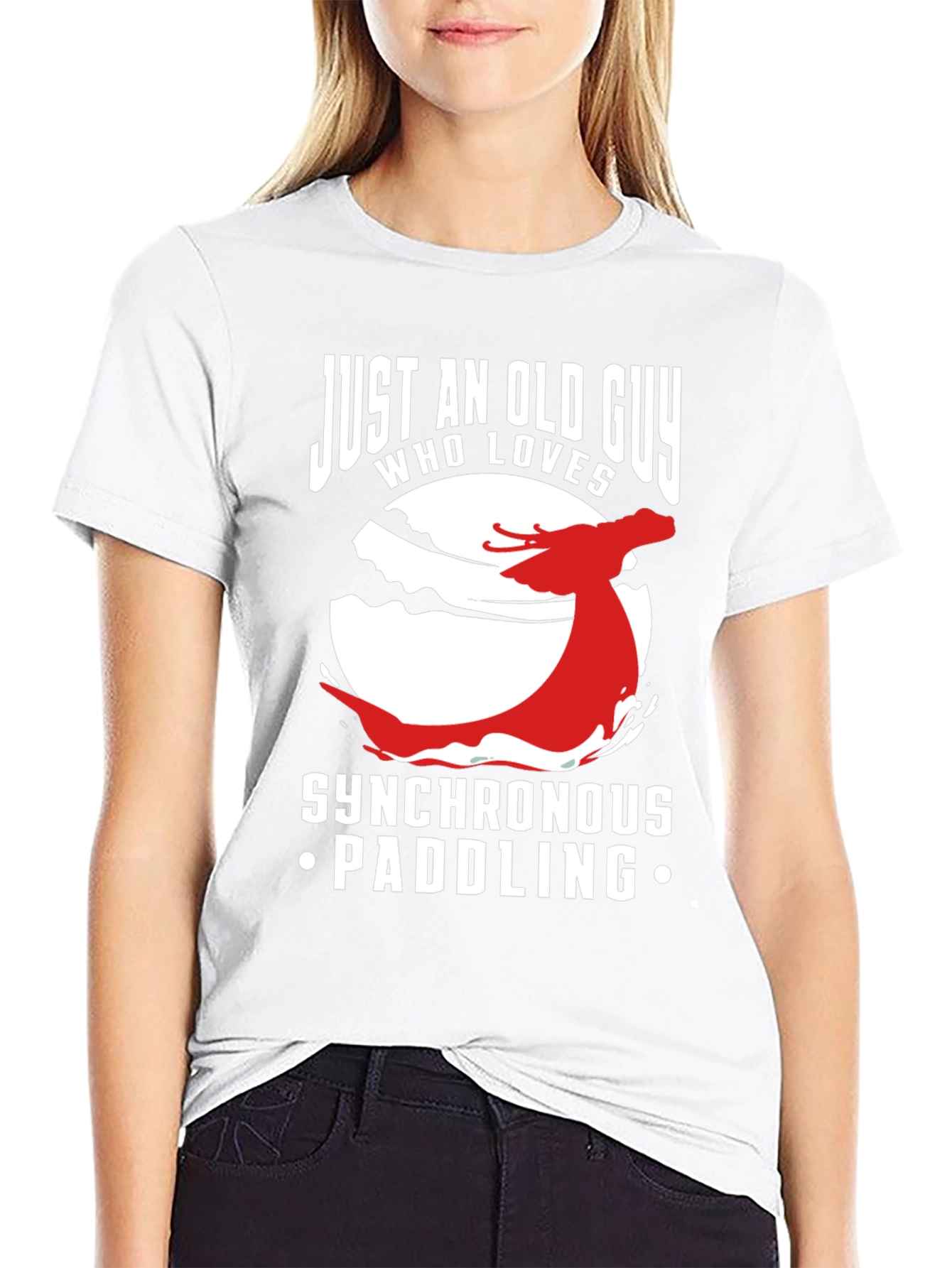 Synchronous Paddling T-Shirt - Old Guy Dragon Boat Tee
