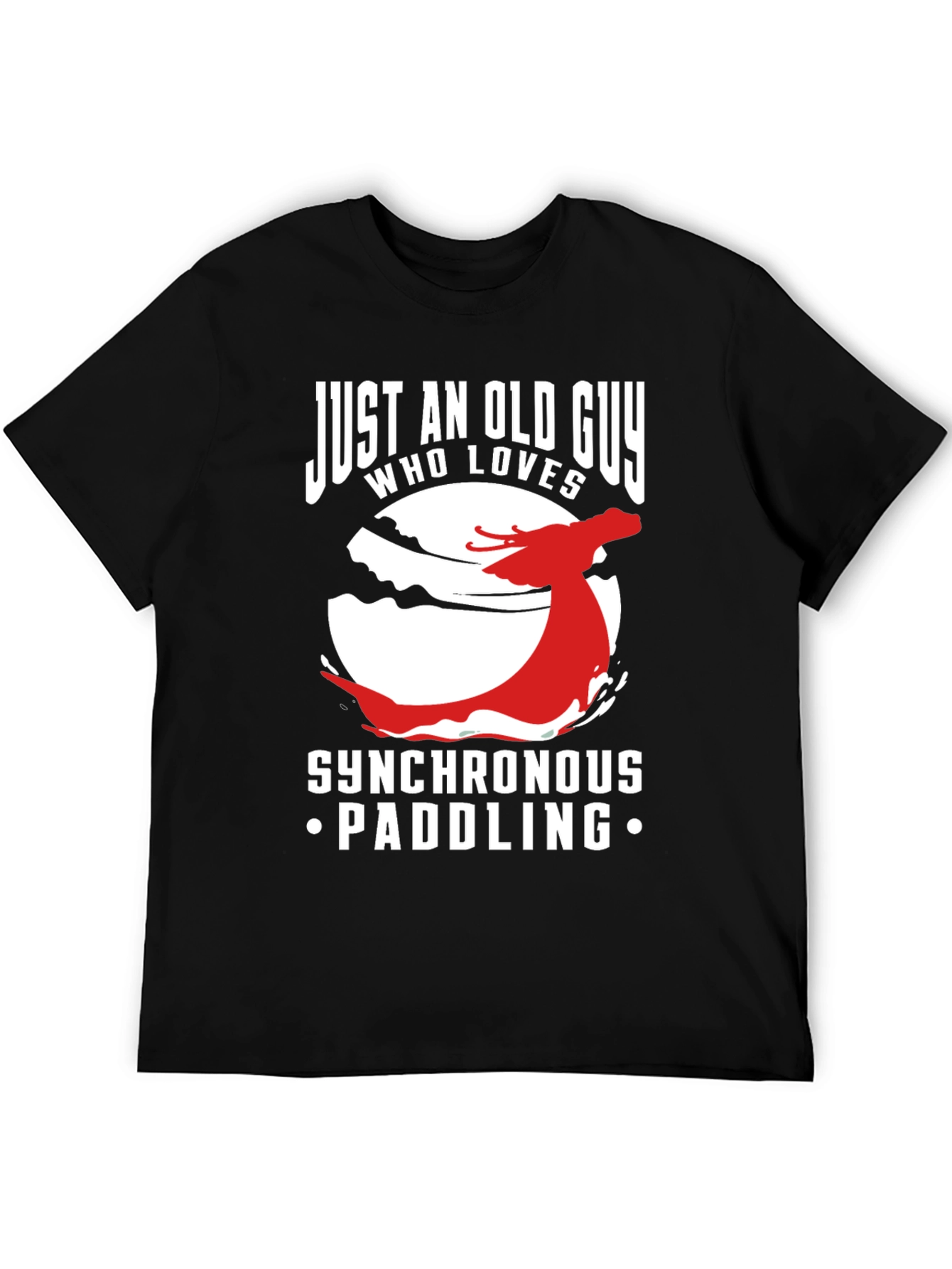 Synchronous Paddling T-Shirt - Old Guy Dragon Boat Tee