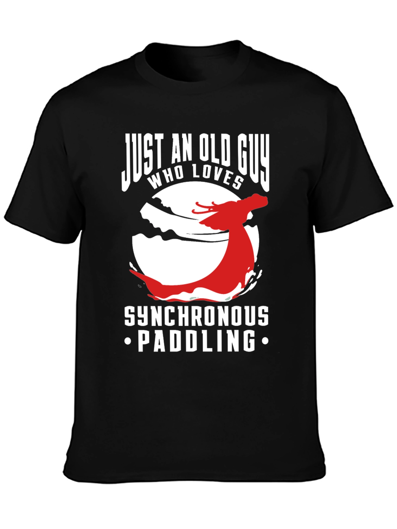 Synchronous Paddling T-Shirt - Old Guy Dragon Boat Tee