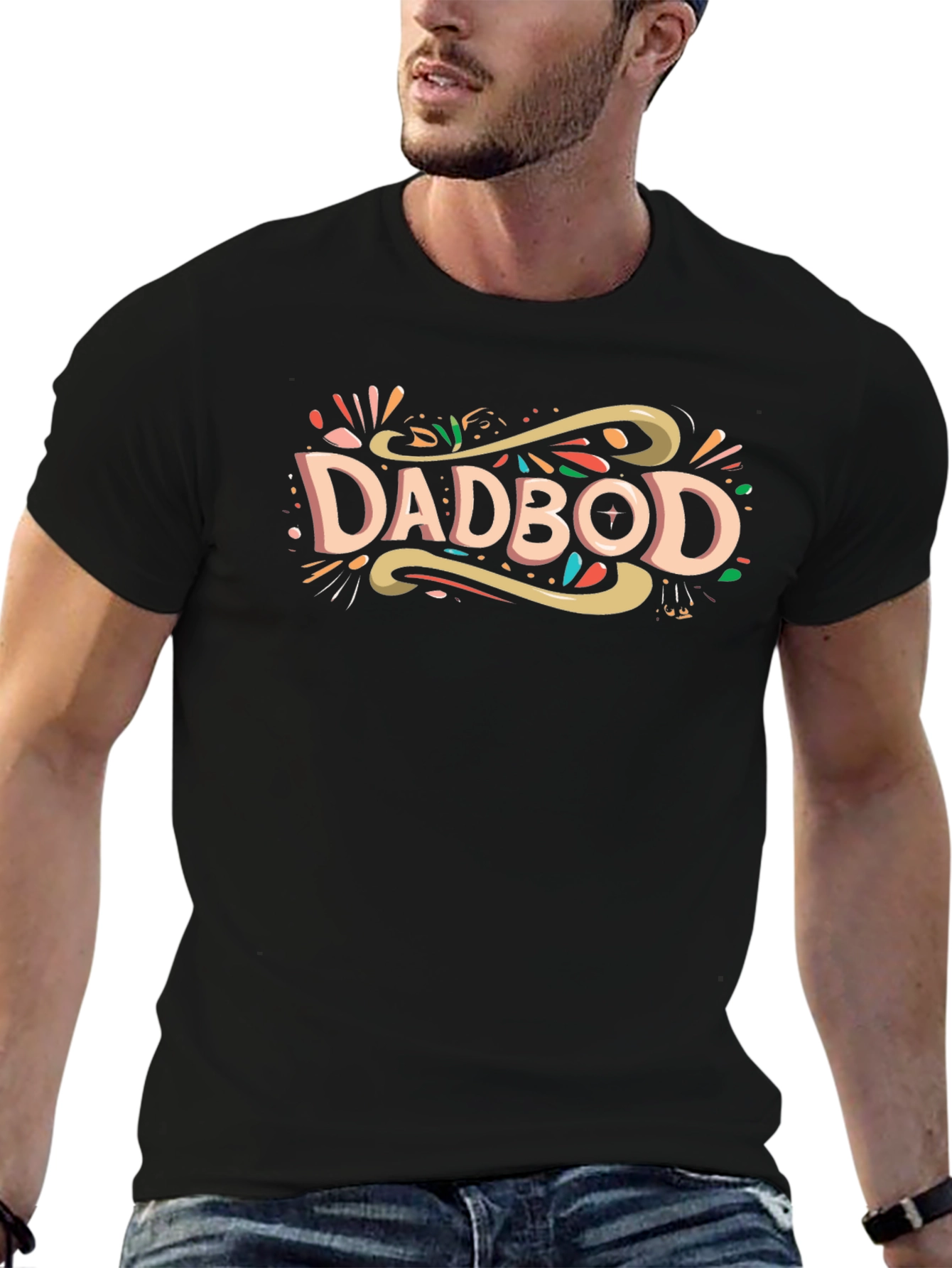 Dadbod Graphic Tee - Comfortable Black T-Shirt