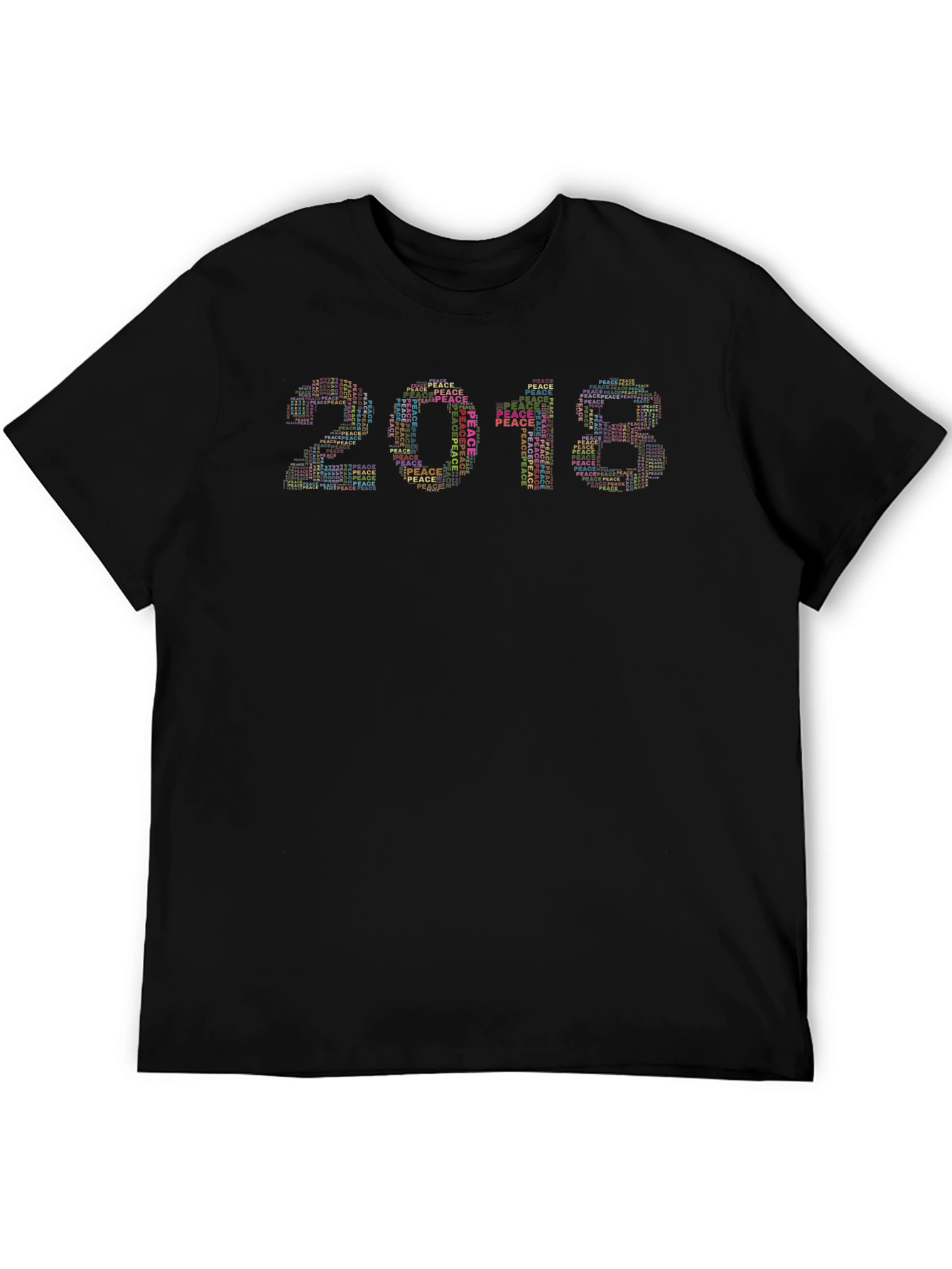 Peace 2018 Graphic T-Shirt - Black