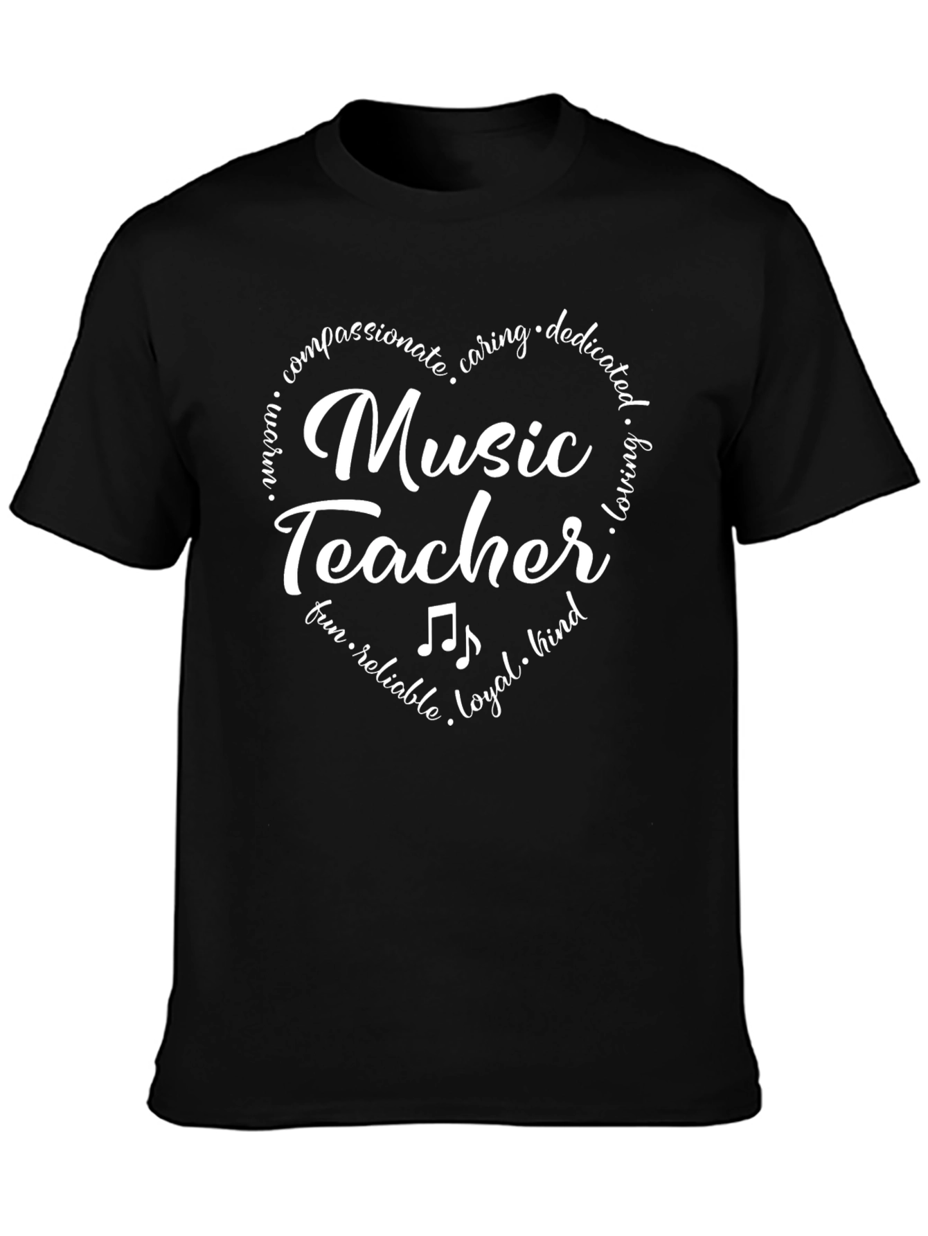 Music Teacher Heart Graphic T-Shirt