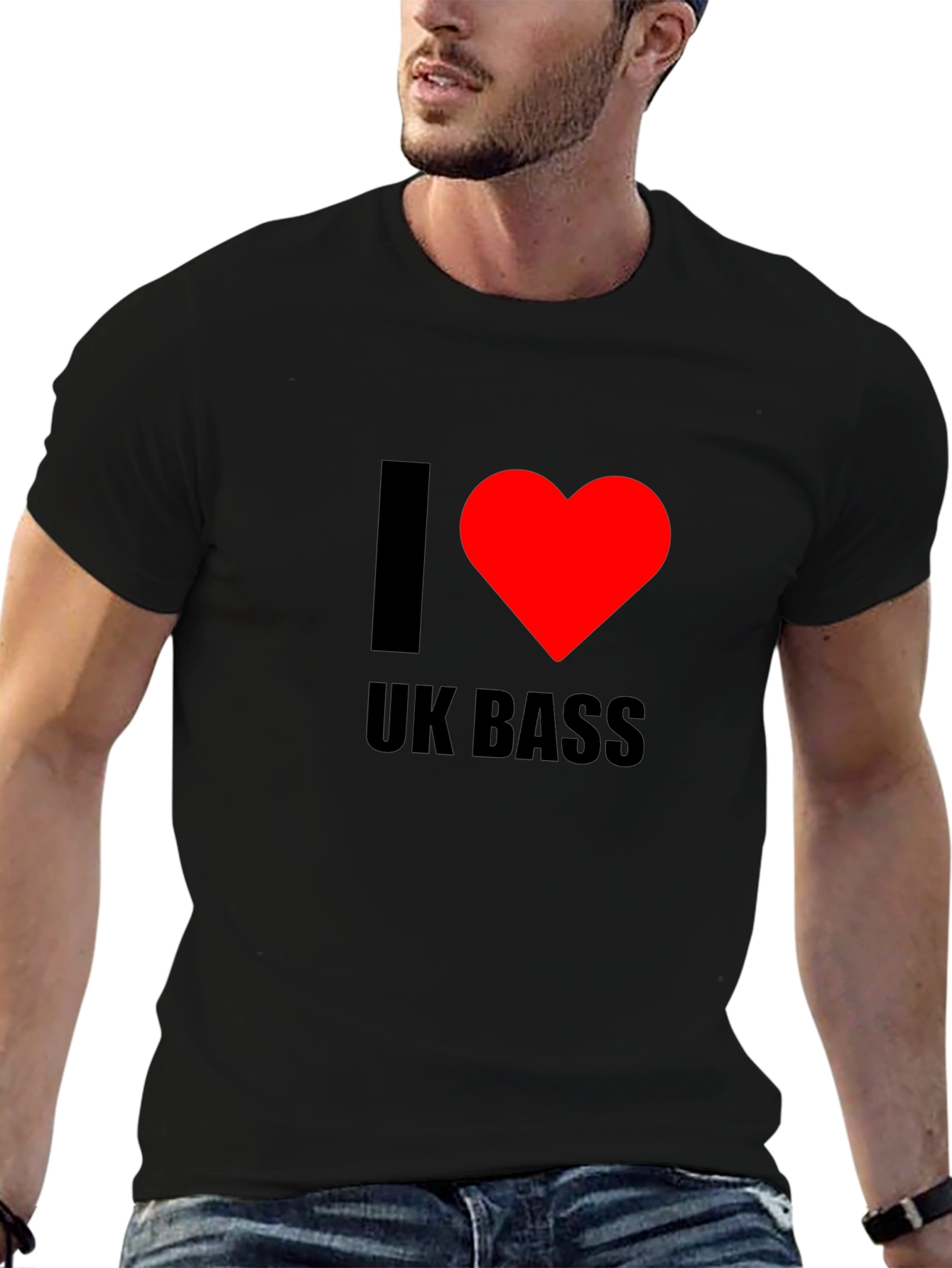 I Heart UK Bass Black T-Shirt