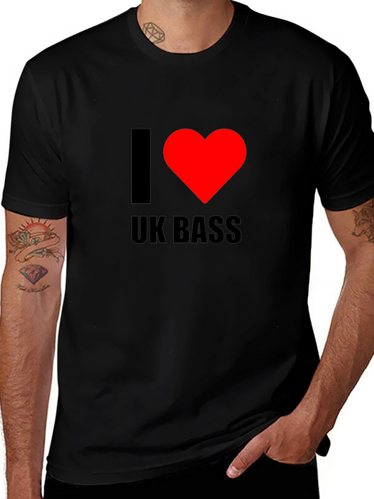 I Heart UK Bass Black T-Shirt