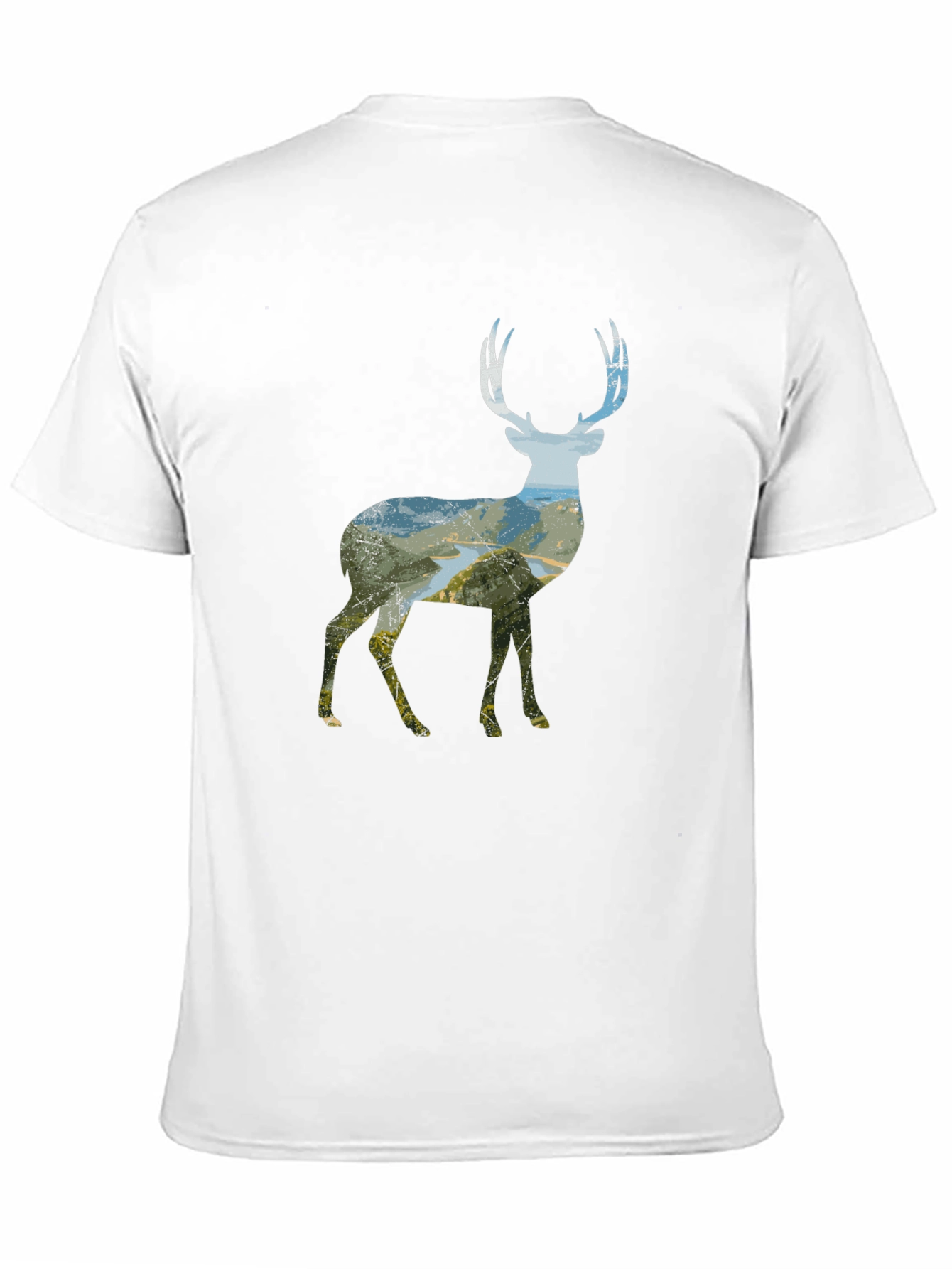 Nature Deer Graphic Tee - Unisex Black T-Shirt