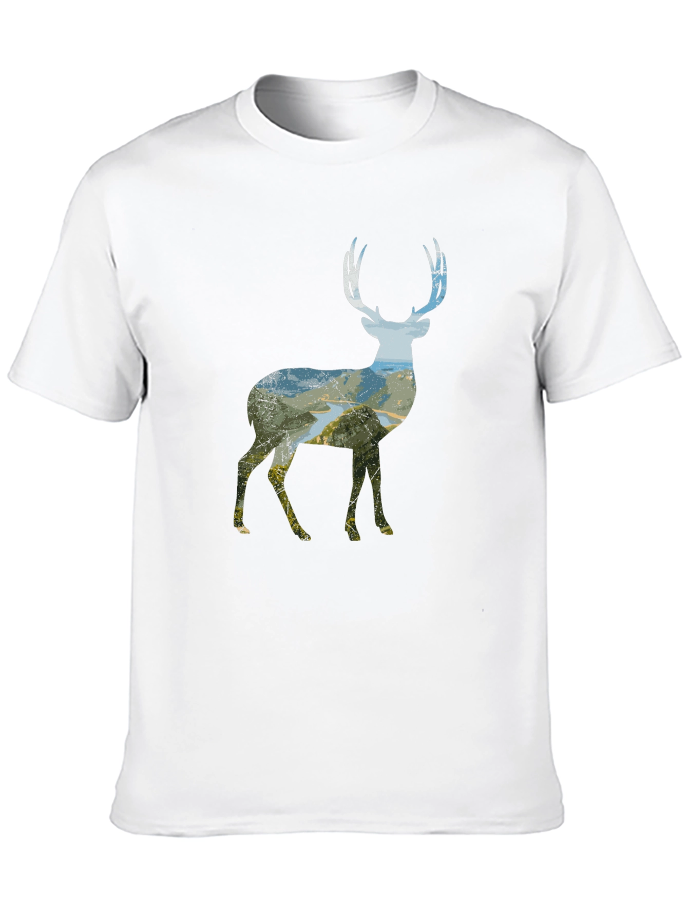 Nature Deer Graphic Tee - Unisex Black T-Shirt