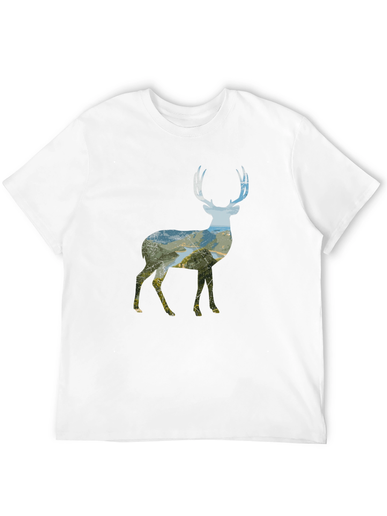 Nature Deer Graphic Tee - Unisex Black T-Shirt