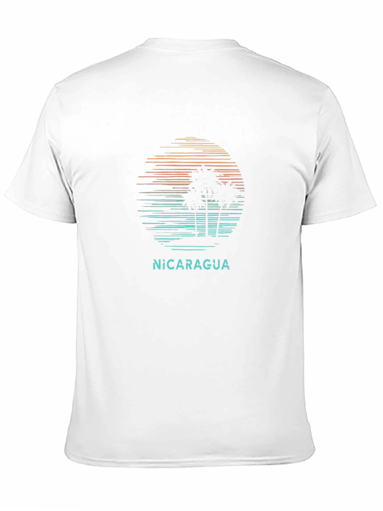 Nicaragua Palm Tree Sunset Graphic T-Shirt